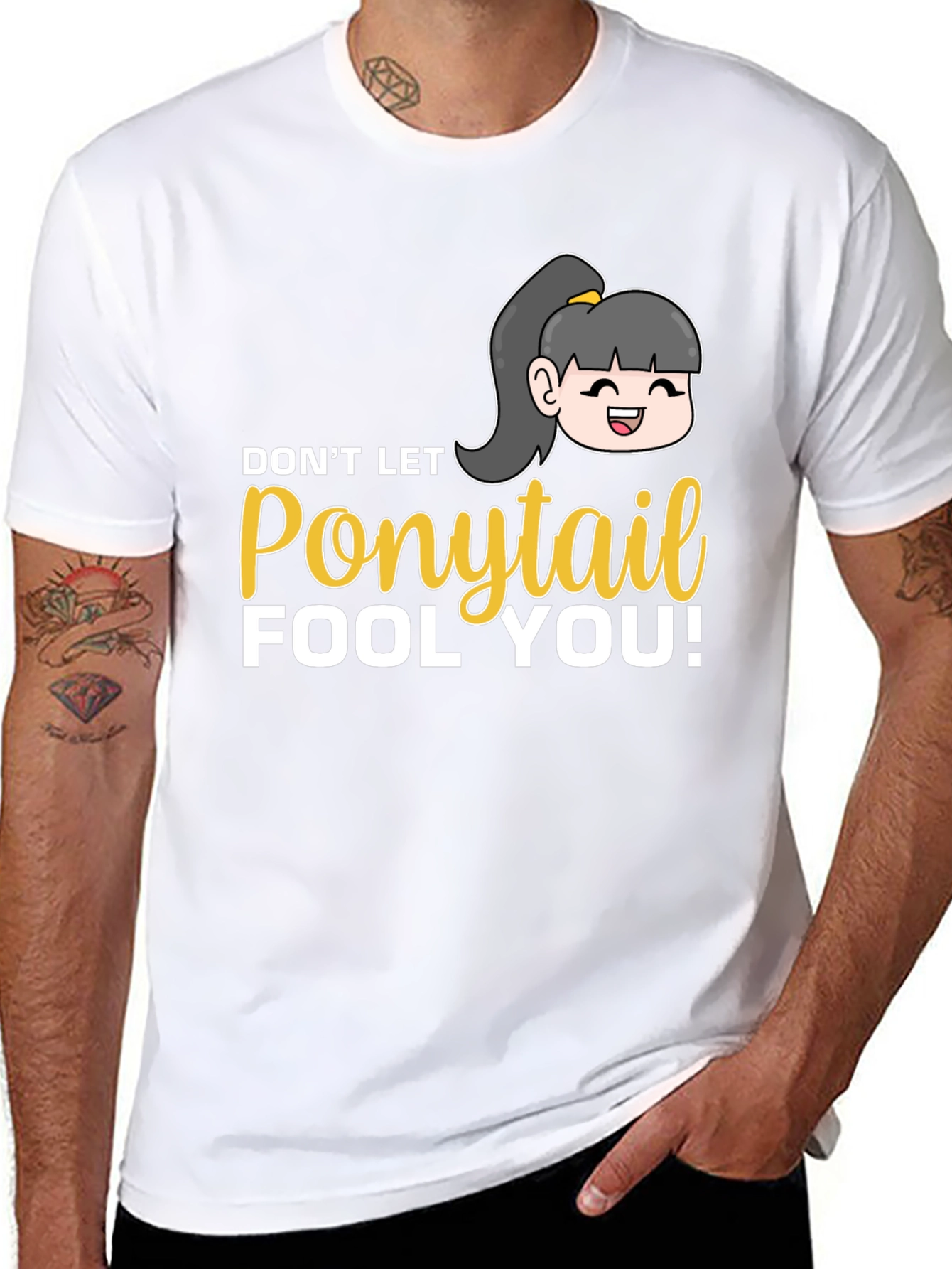 Black Don't Let Ponytail Fool You T-Shirt view 8