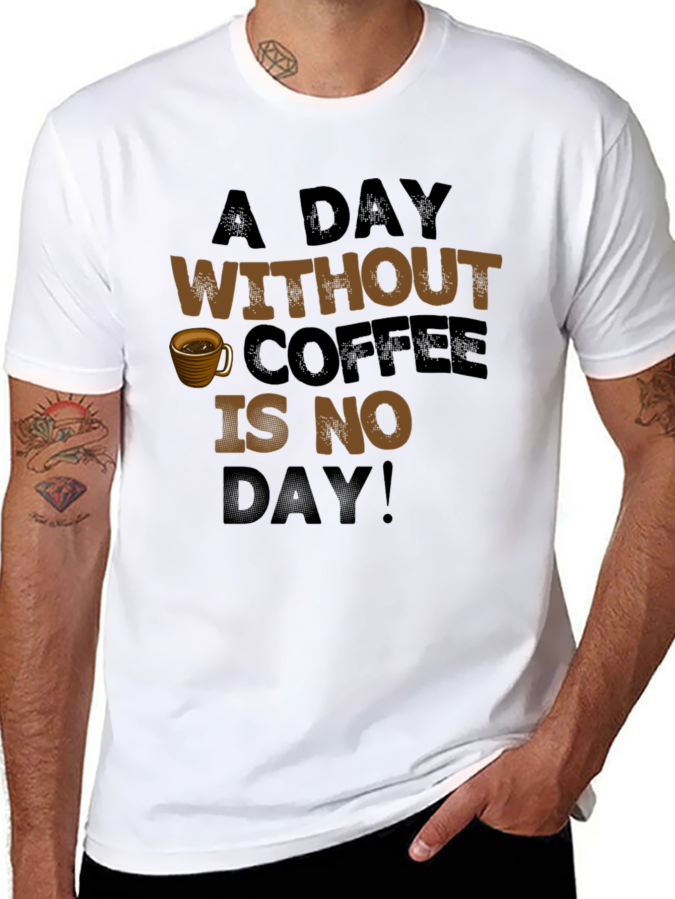 Black Coffee Lover T-Shirt: A Day Without Coffee view 8