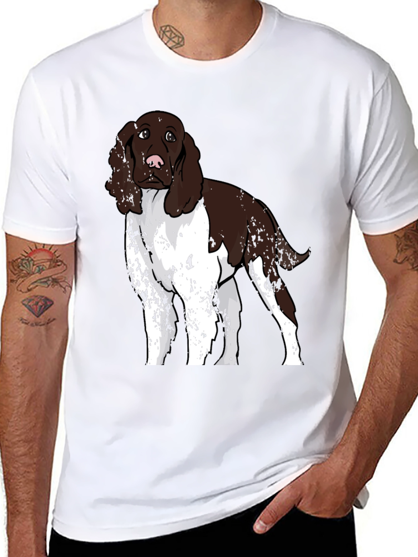 Black Dog Breed Graphic Tee - Black Cotton Blend view 8