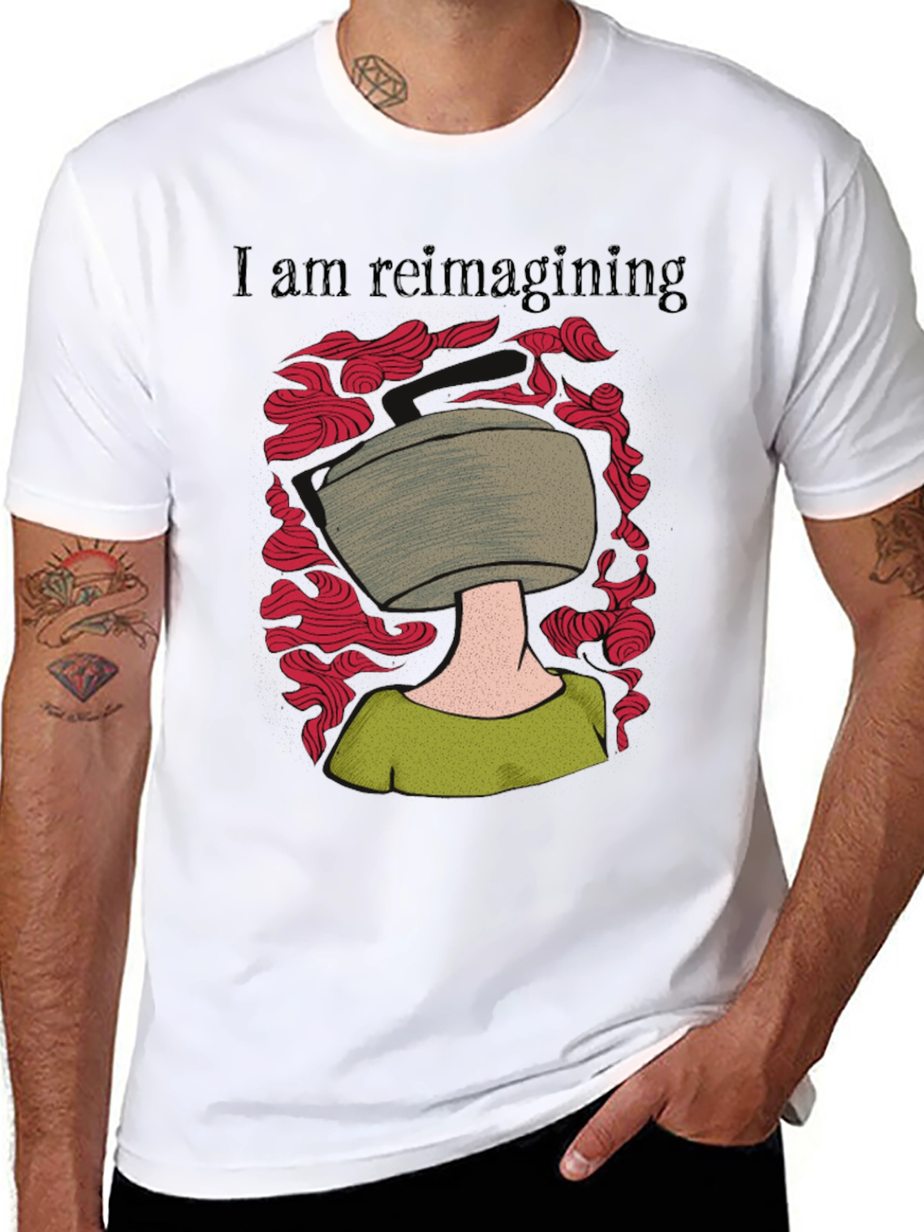 Black Reimagining Graphic T-Shirt view 8