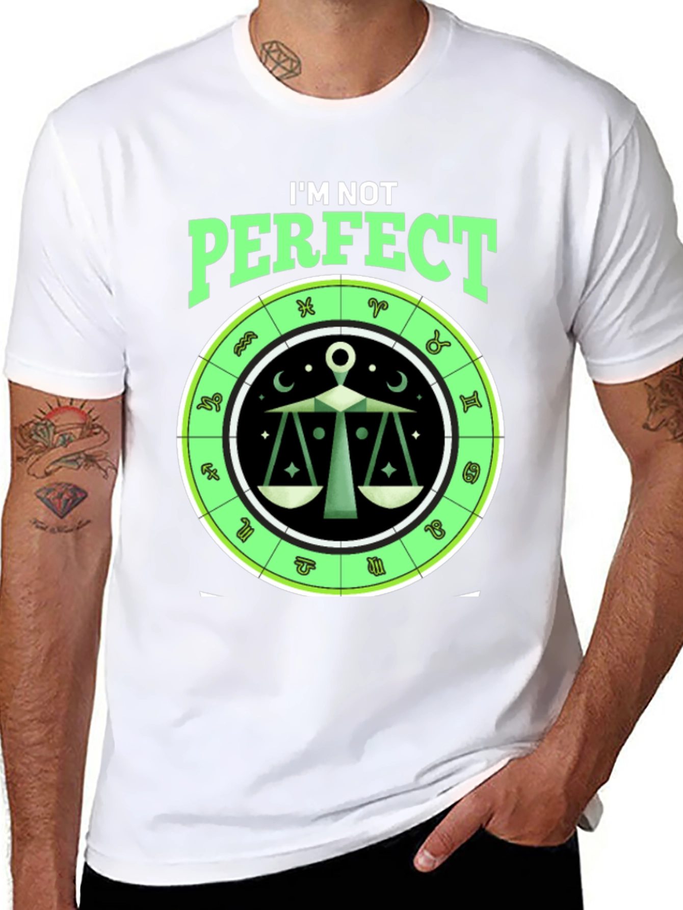 Libra Zodiac T-Shirt: I'm Not Perfect Horoscope Tee - 8