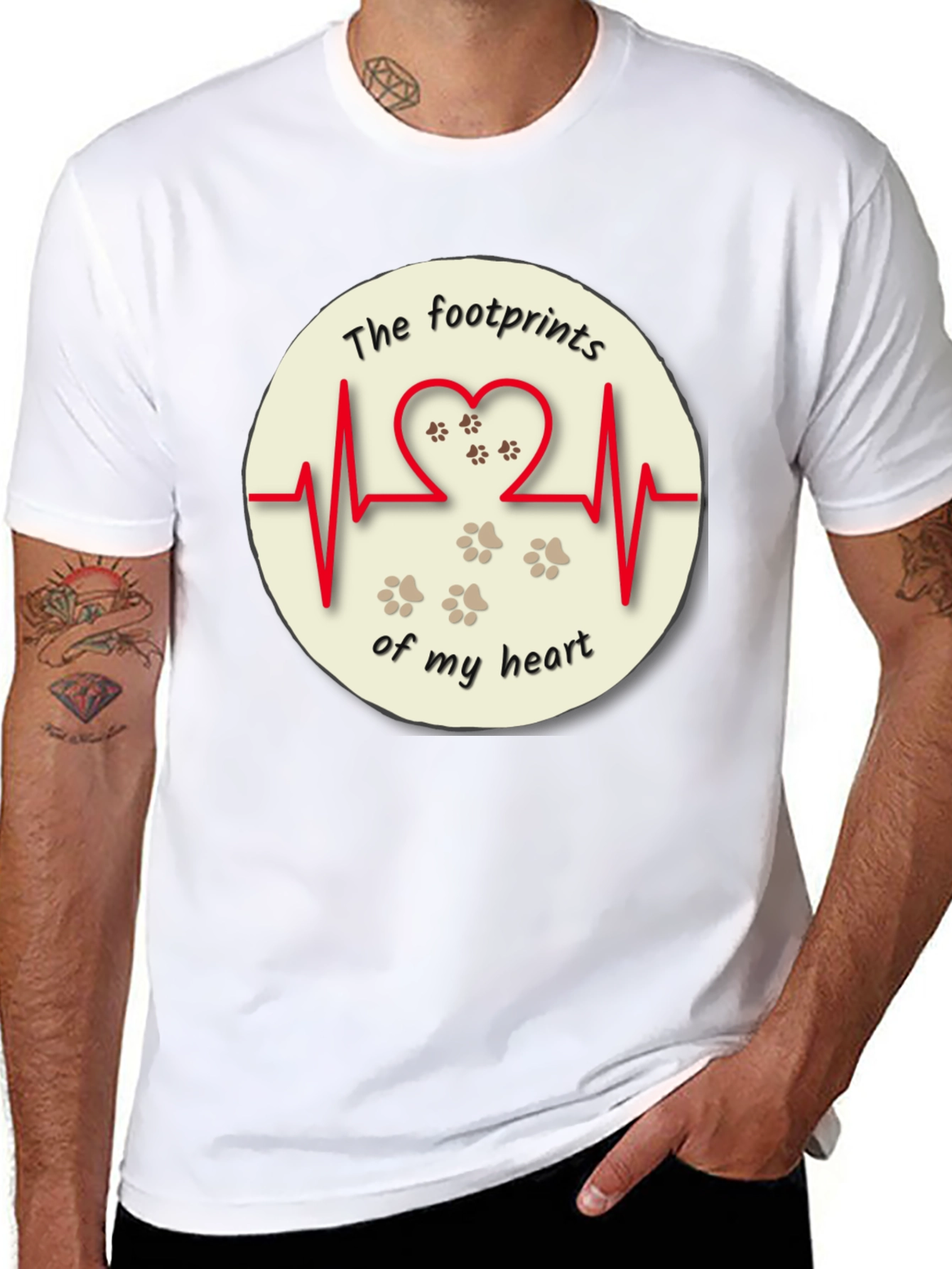 Black Footprints of My Heart T-Shirt view 8