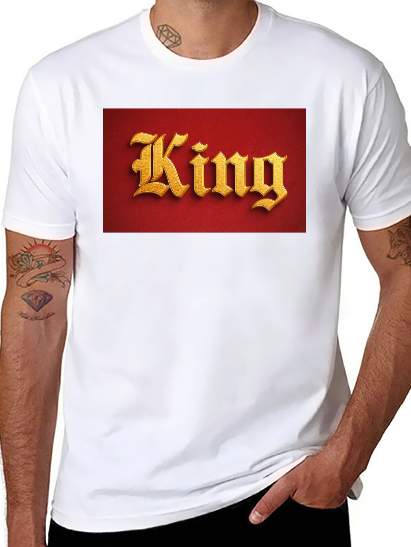 Black King Graphic T-Shirt - Regal Style view 8