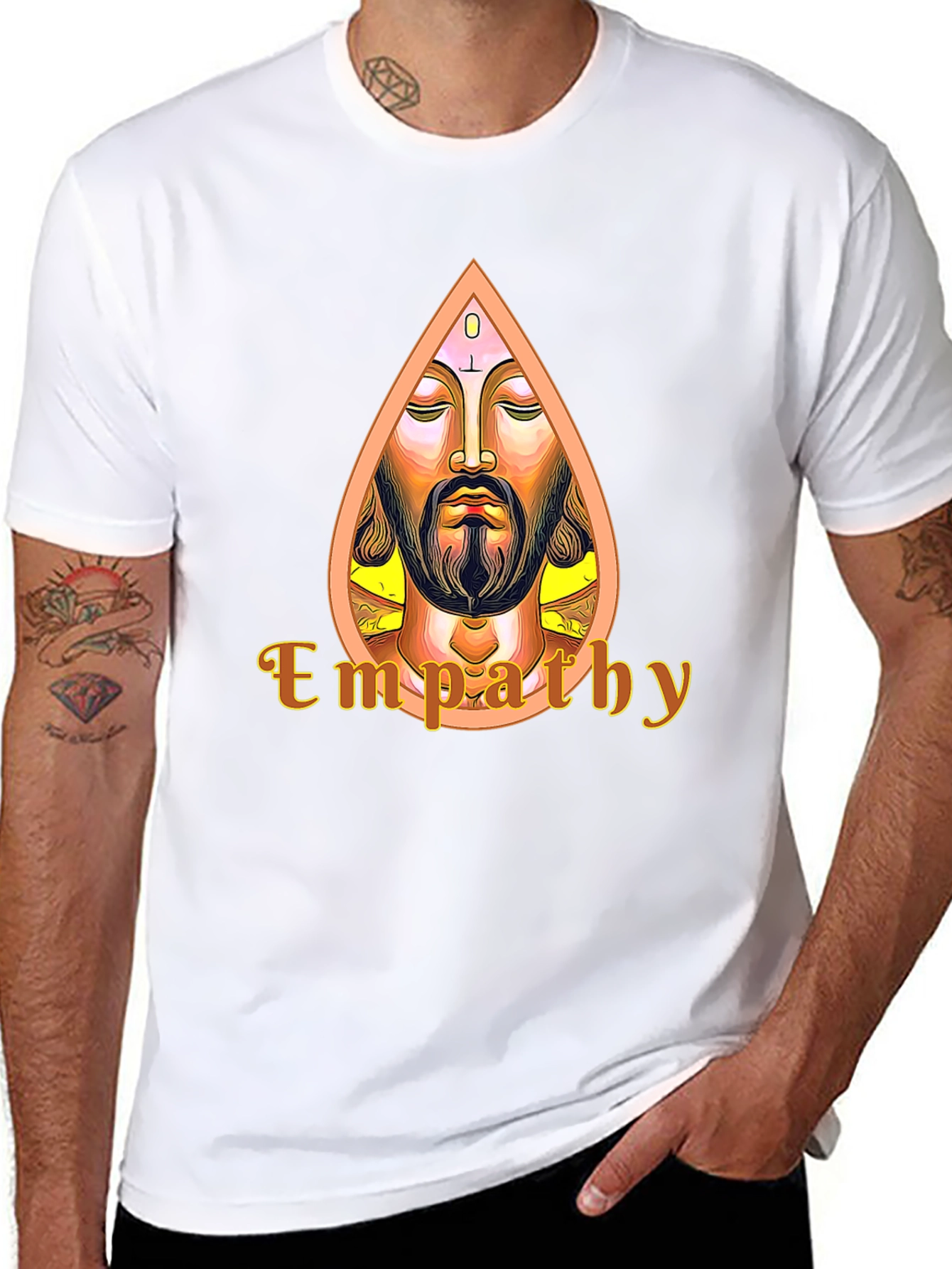 Black Empathy Graphic Tee - Spiritual Art T-Shirt view 8