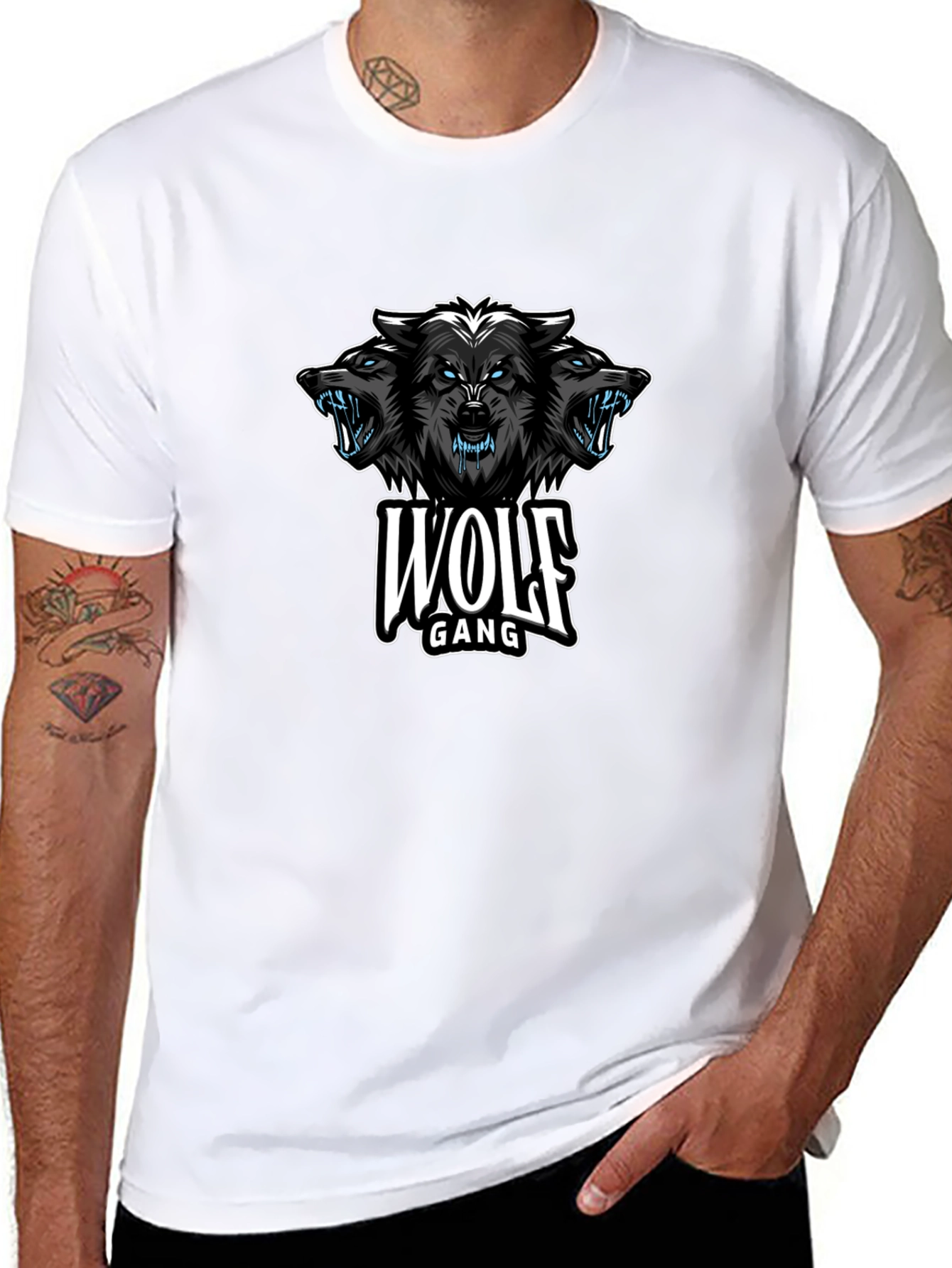 Black Wolf Gang Black Graphic Tee view 8