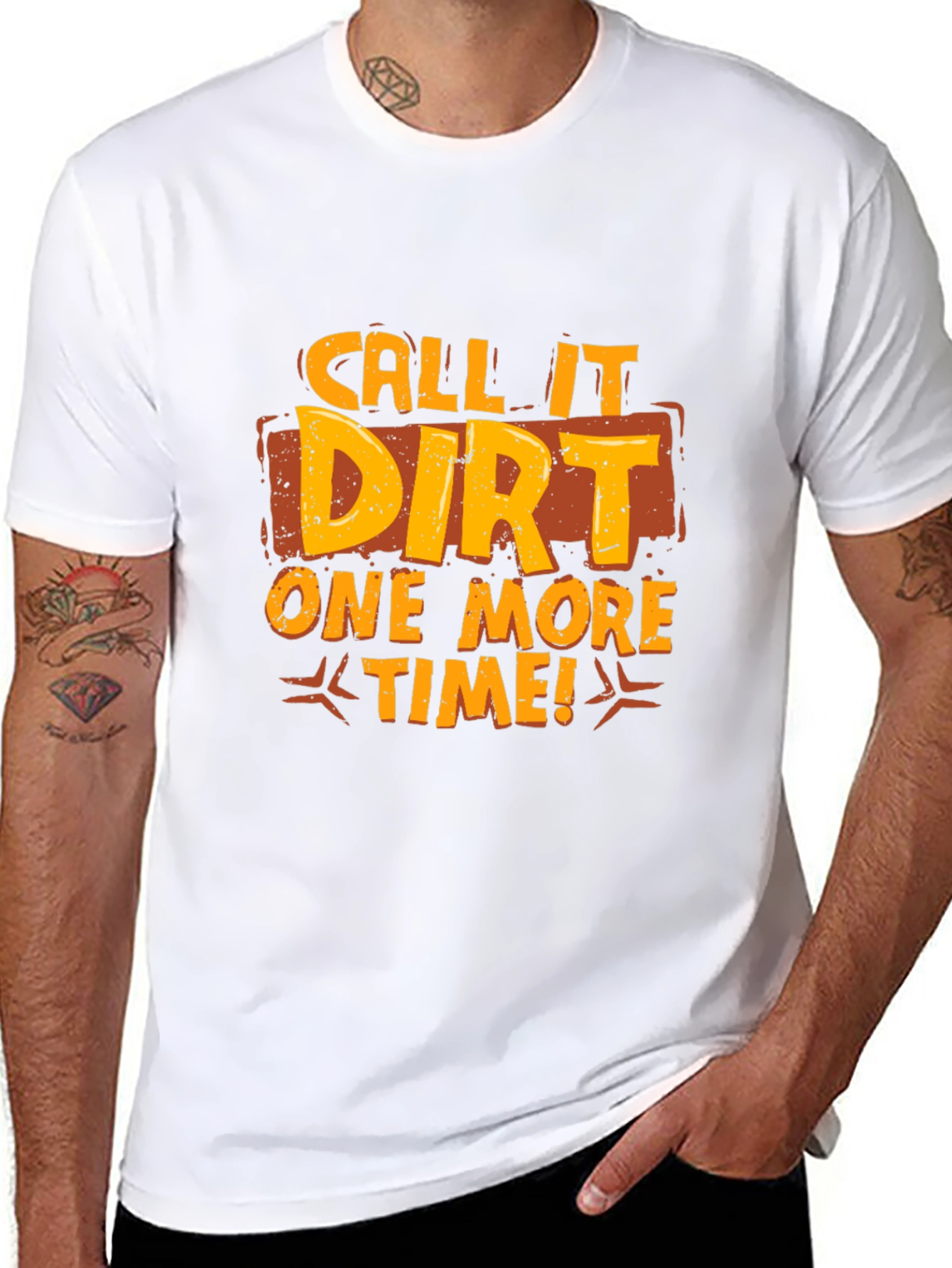 Black Call It Dirt Graphic T-Shirt - Black Cotton Tee view 8