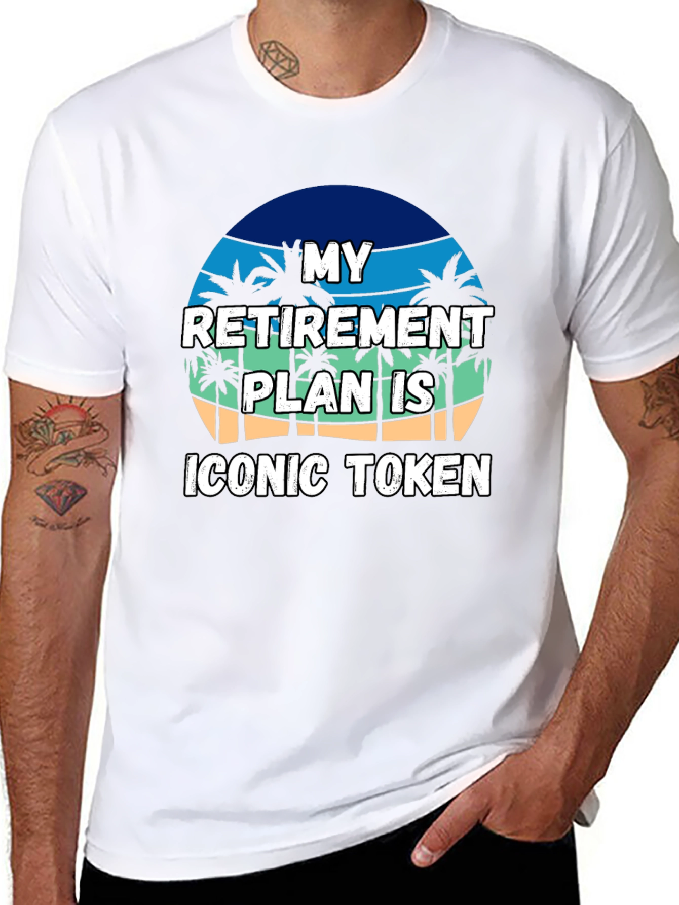 Black Retirement Plan Iconic Token T-Shirt view 8
