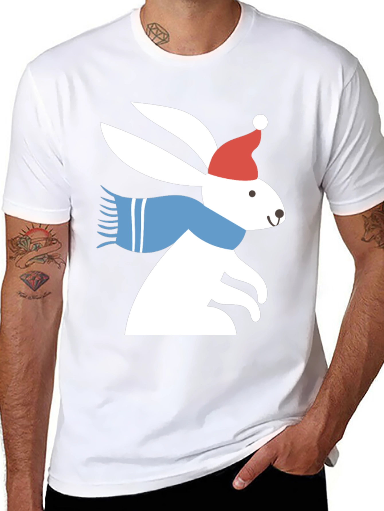 Festive Bunny Graphic Tee - 8