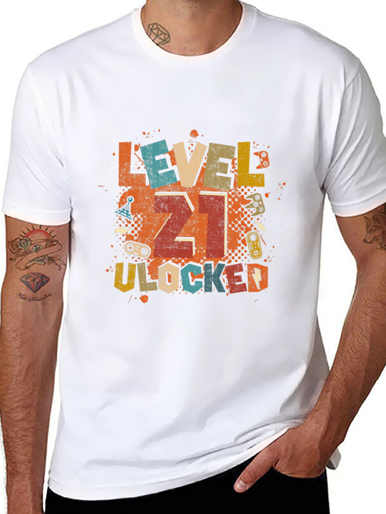 Black Level 21 Unlocked Gamer T-Shirt view 8