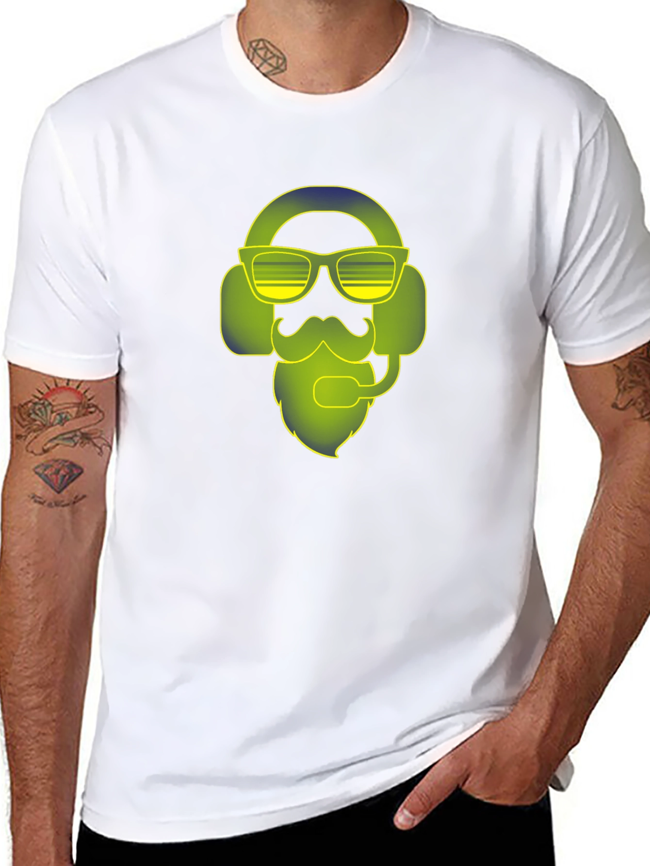 Black Gamer Beard T-Shirt - Cool Graphic Tee for Gaming Fans view 8