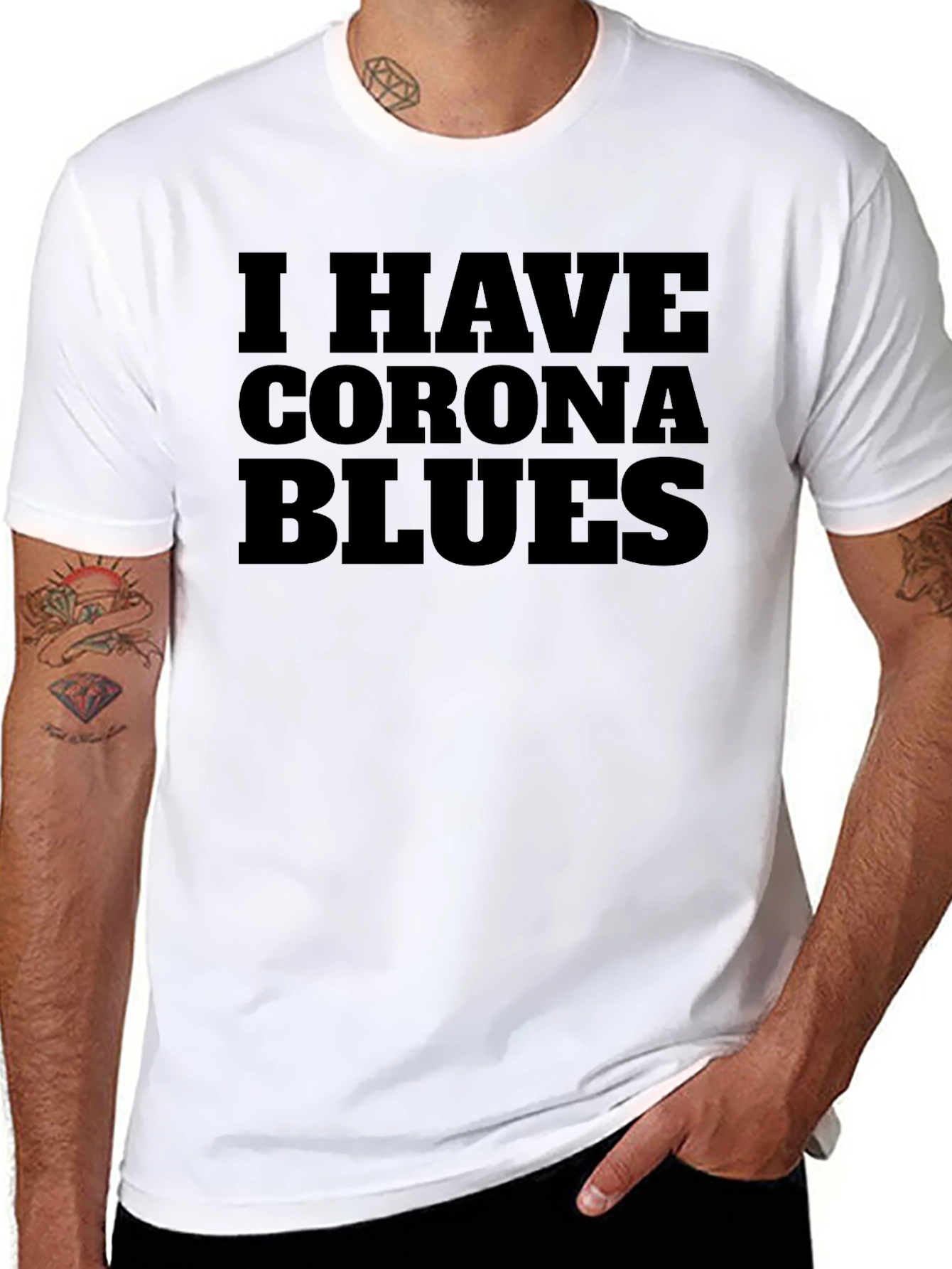 Black Corona Blues Graphic T-Shirt view 8
