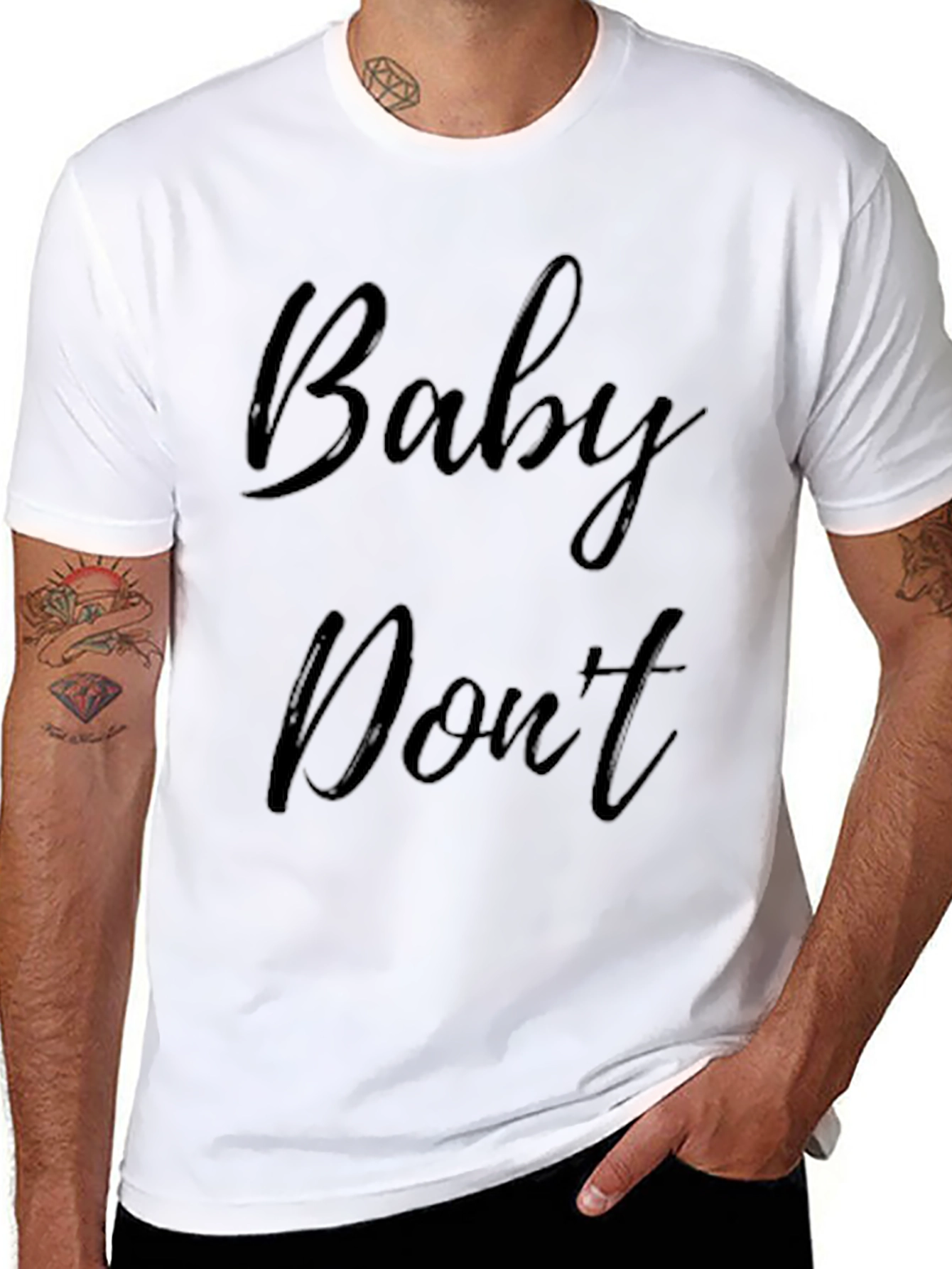 Black Baby Don't Graphic Tee - Soft Cotton Blend view 8