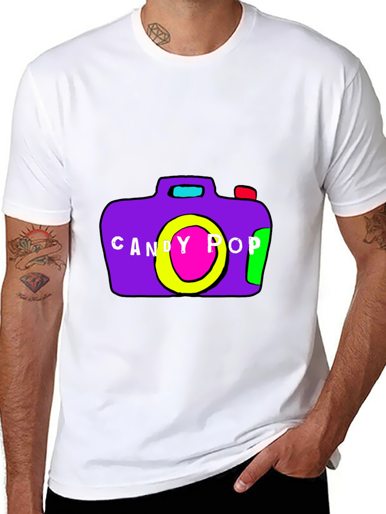 Black Candy Pop Camera Graphic Tee - Black view 8
