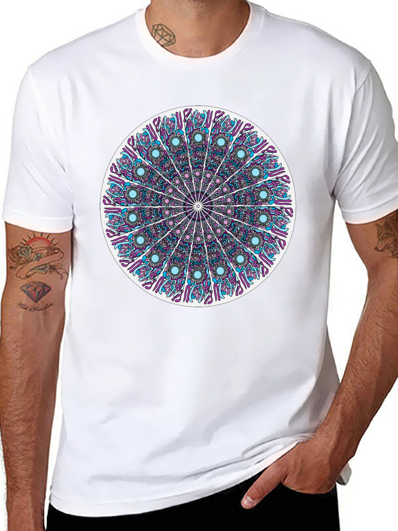 Black Mandala Graphic Tee - Stylish Unisex T-Shirt view 8