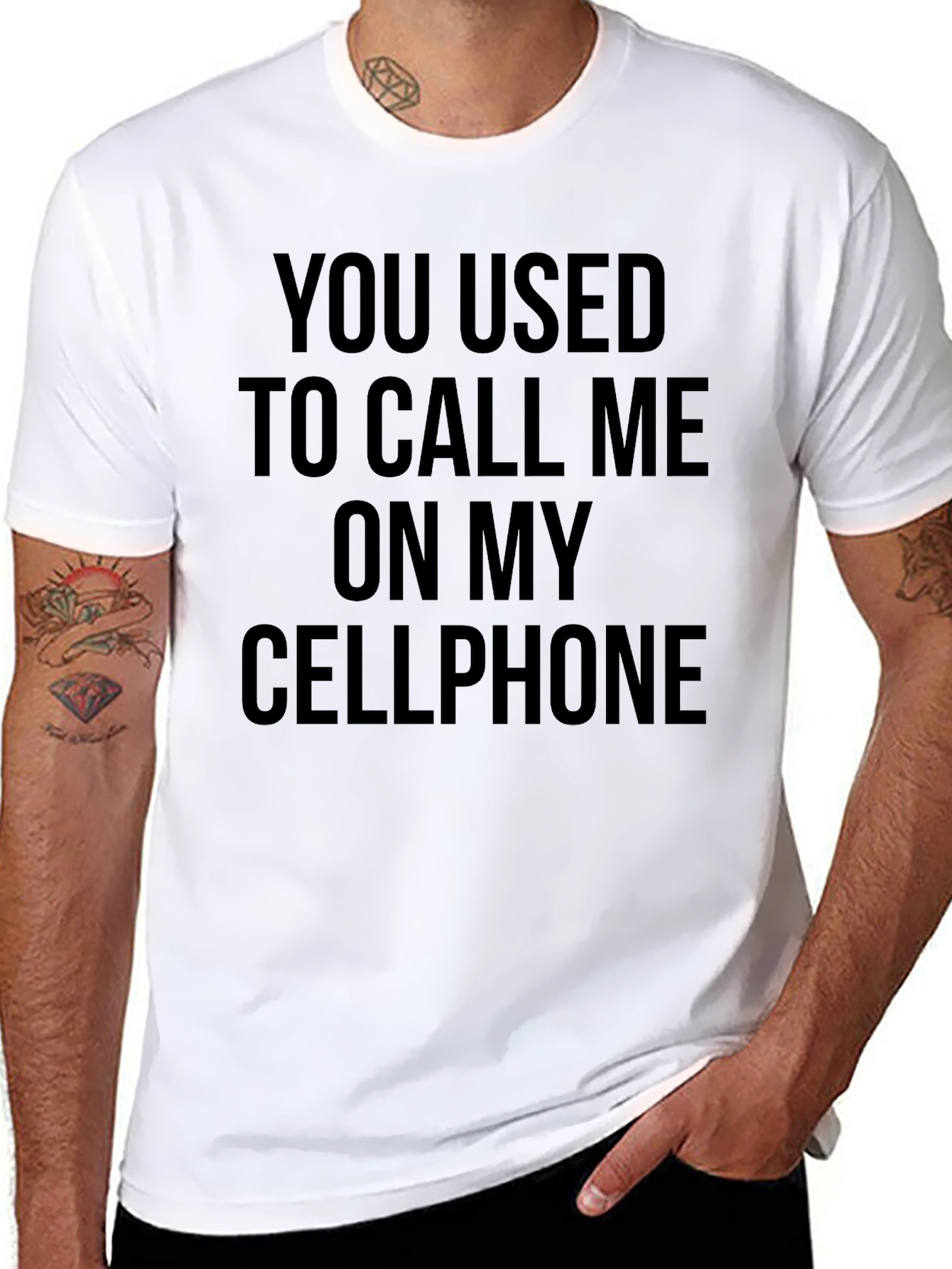 Black You Used To Call Me On My Cellphone T-Shirt view 8