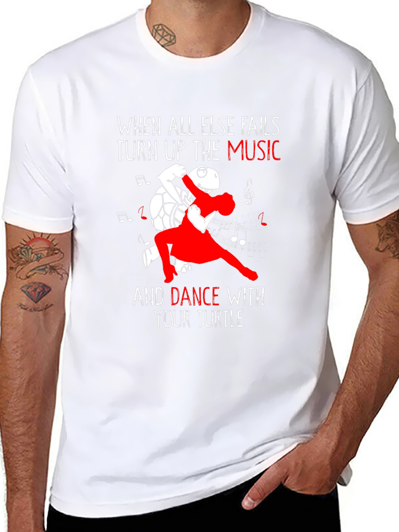 Black Dance with Your Turtle Graphic T-Shirt view 8