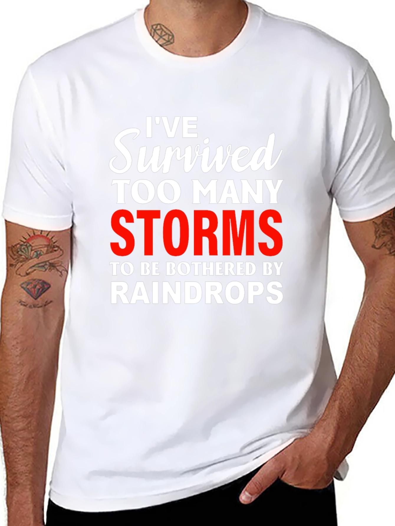 Black I've Survived Too Many Storms Graphic Tee view 8