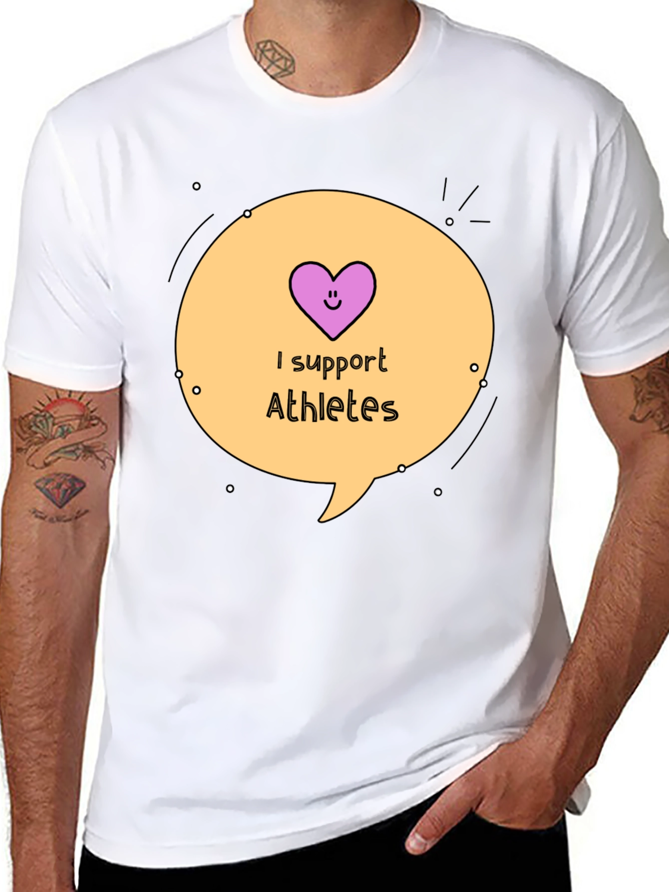 I Support Athletes Graphic Tee - 8