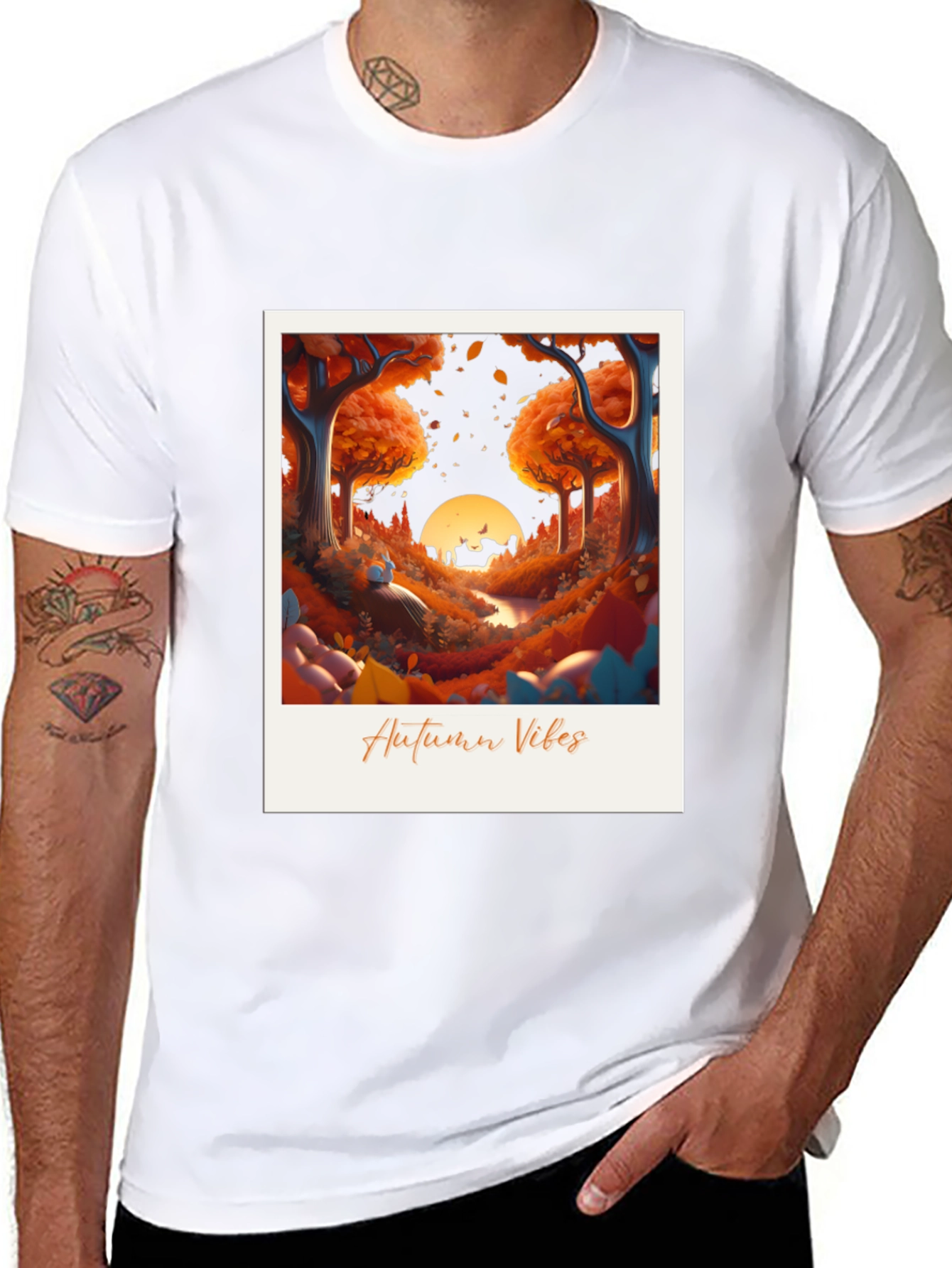 Black Autumn Vibes T-Shirt view 8