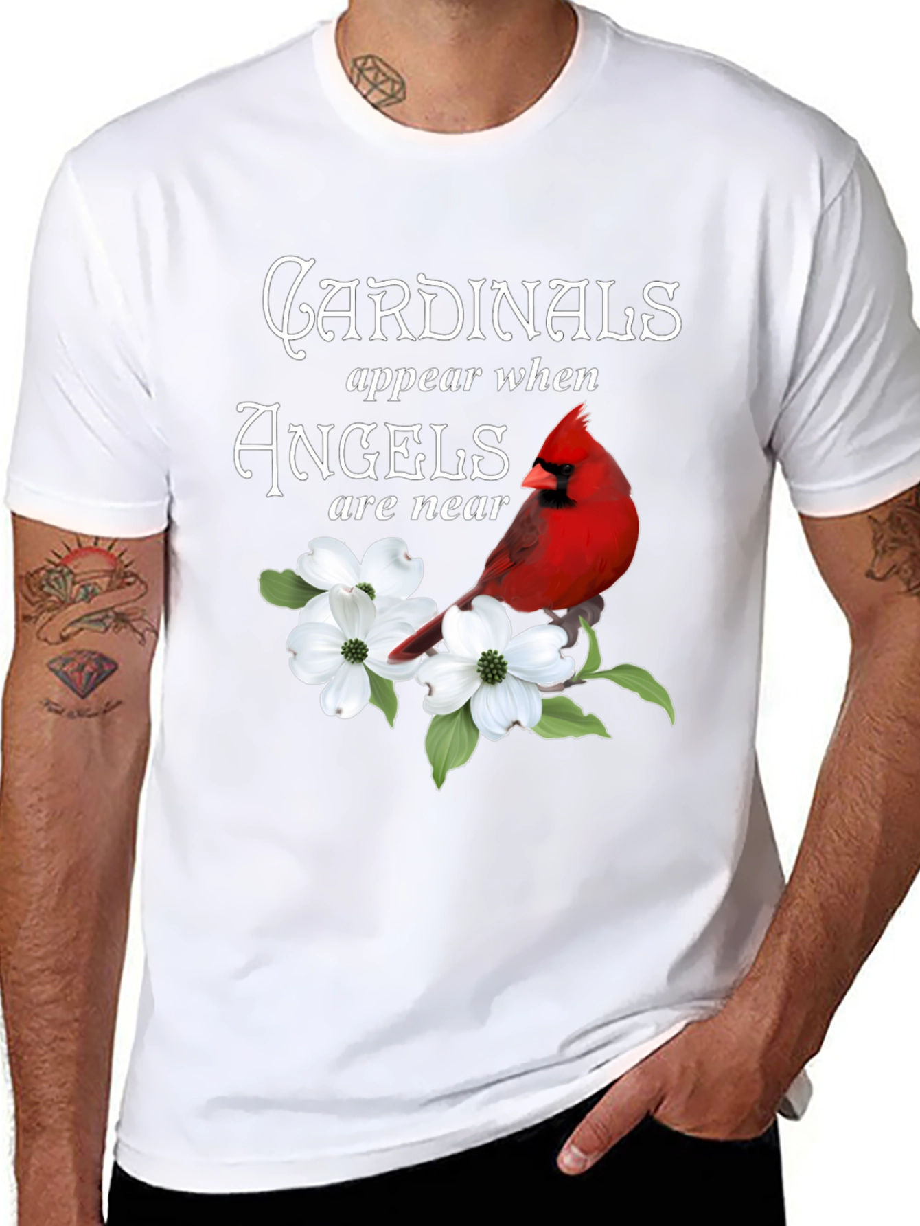Black Cardinals Appear When Angels Are Near T-Shirt view 8