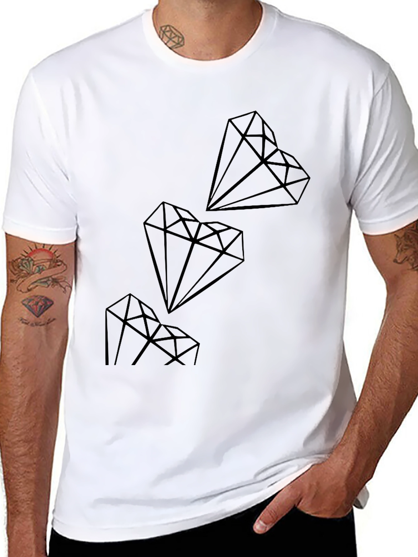 Black Diamond Graphic Black T-Shirt view 8