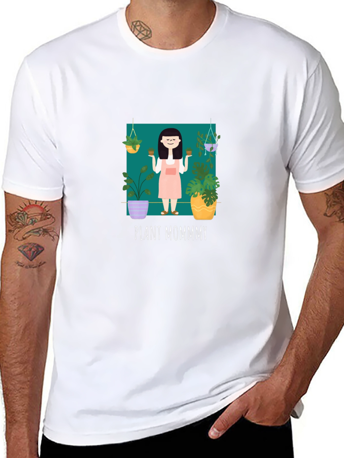Black Plant Mommy Graphic T-Shirt view 8