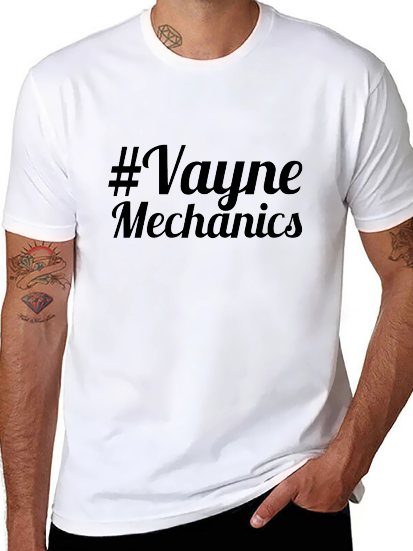 Black Vayne Mechanics Black T-Shirt view 8