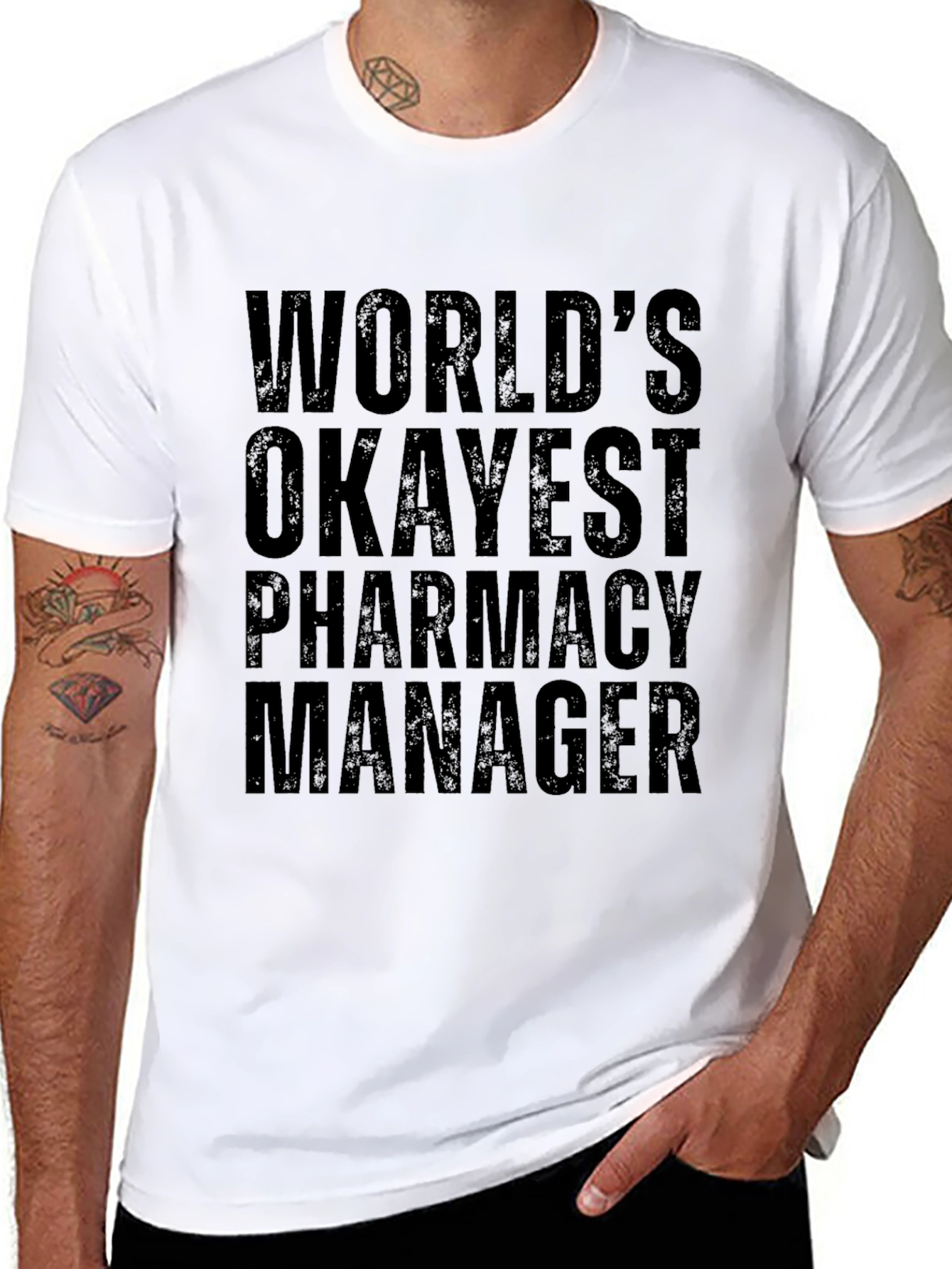 World's Okayest Pharmacy Manager Graphic Tee - 8