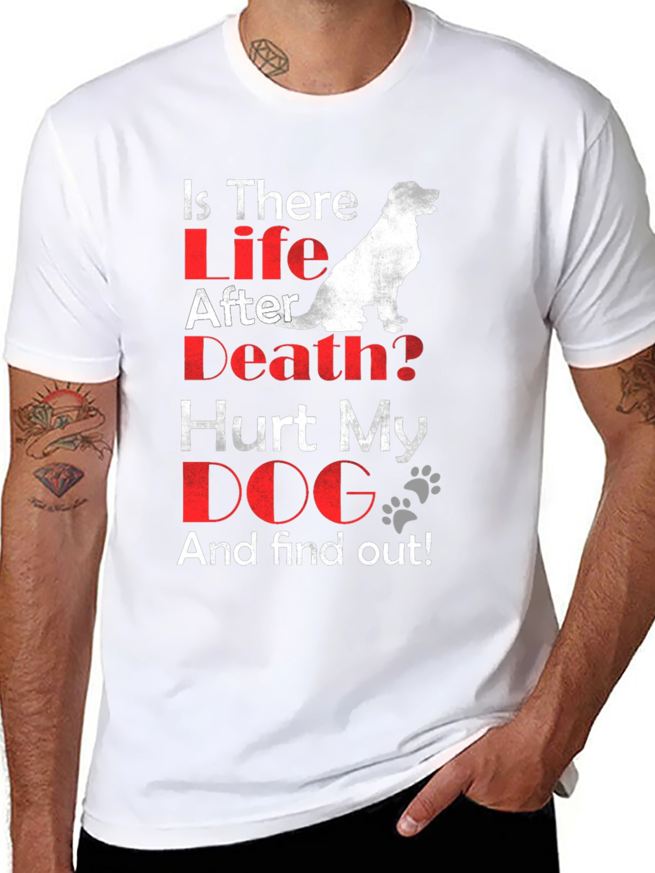 Black Is There Life After Death? Dog Lover T-Shirt view 8