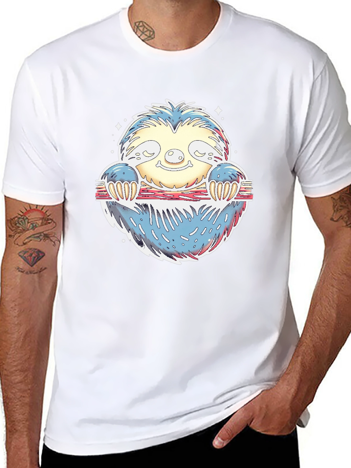 Sloth Graphic T-Shirt - Relaxed Fit - 8