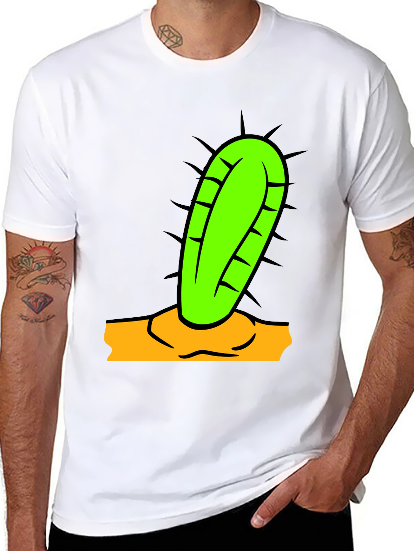 Cactus Graphic T-Shirt - Novelty Design - 8