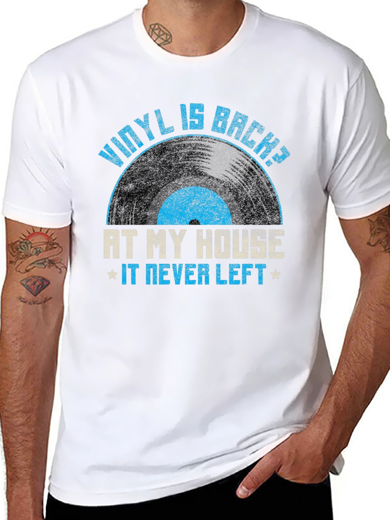 Vinyl is Back T-Shirt - At My House It Never Left - 8