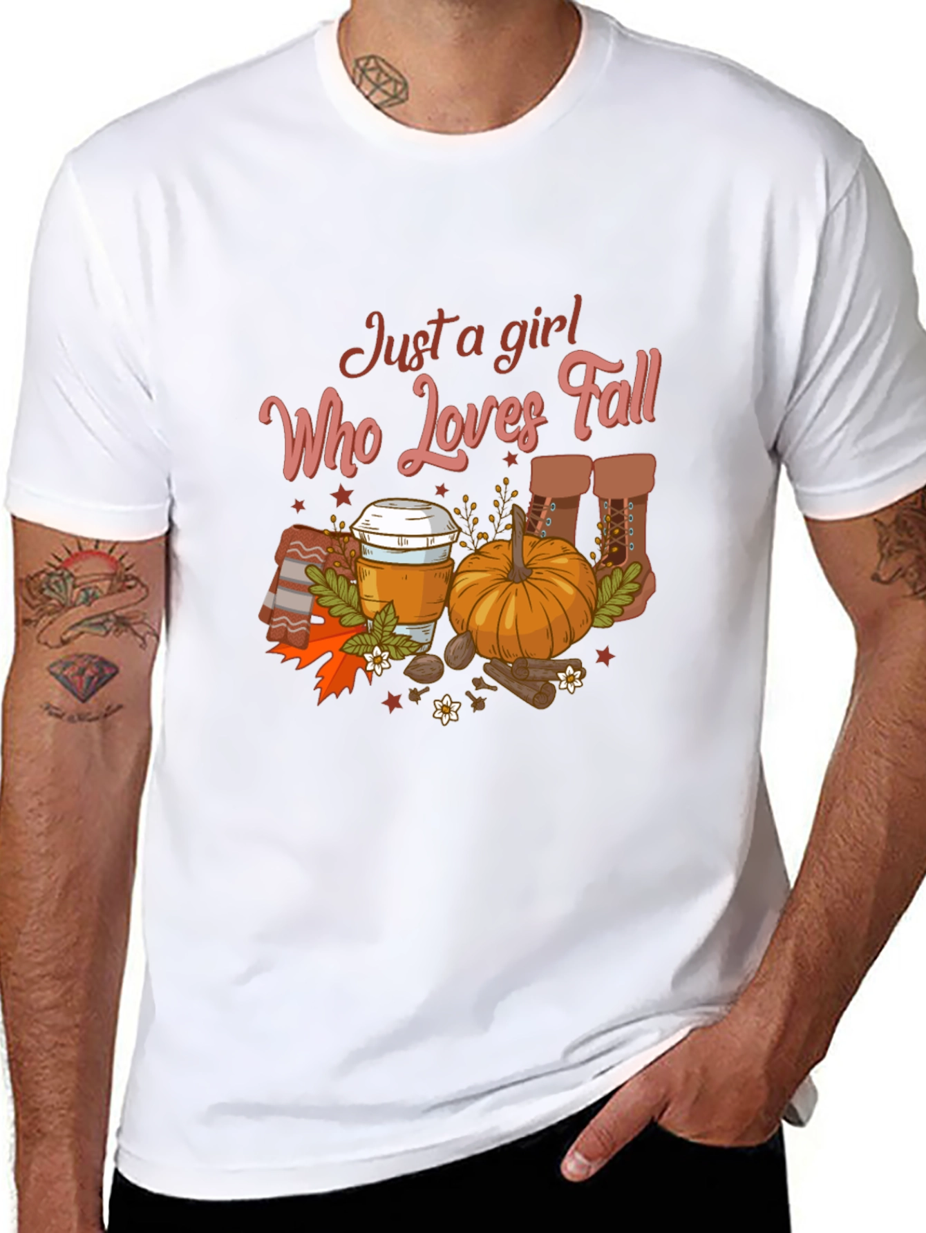 Just a Girl Who Loves Fall T-Shirt - 8