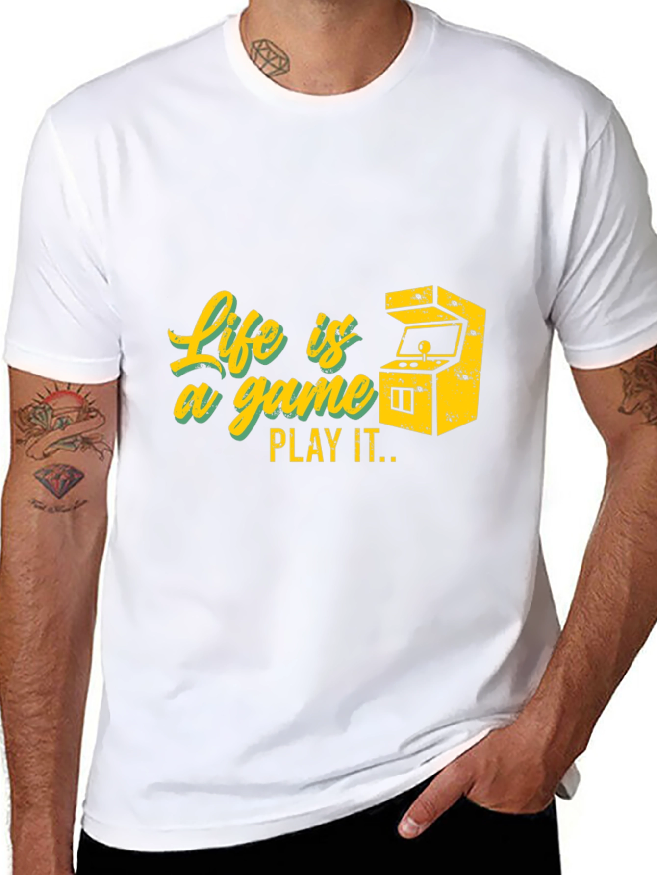 Black Life is a Game T-Shirt - Gamer Style view 8