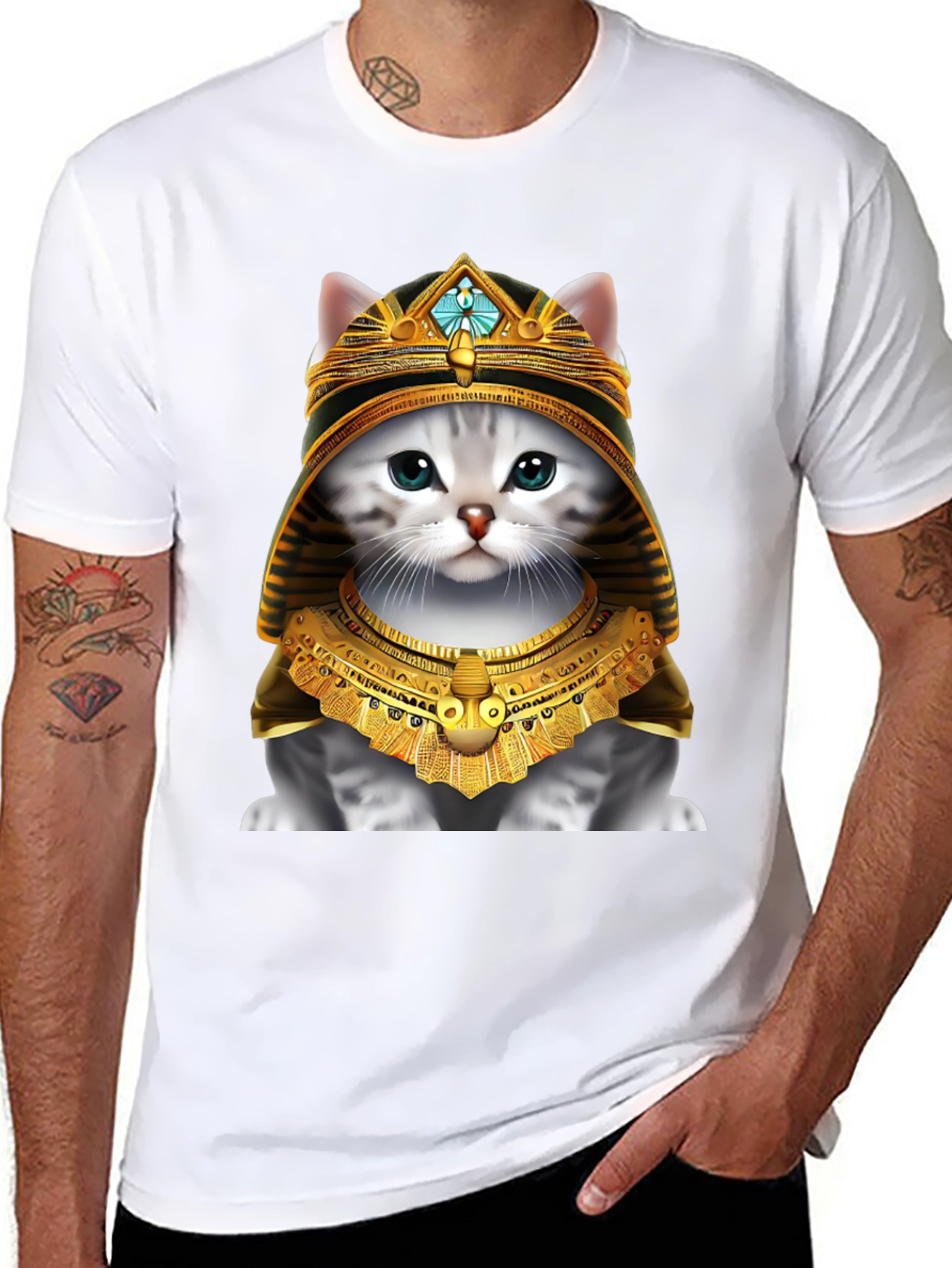 Black Pharaoh Cat T-Shirt view 8