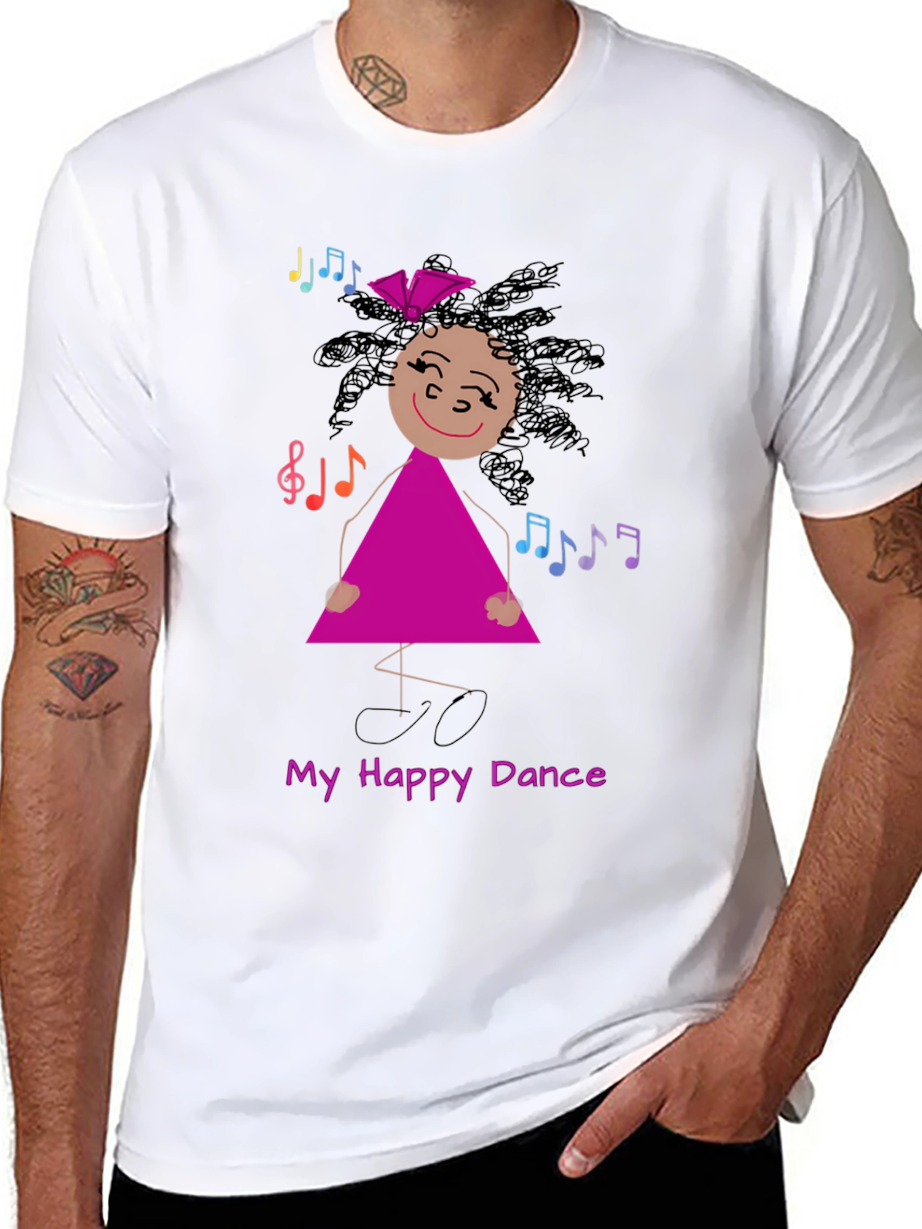 Black My Happy Dance T-Shirt view 8
