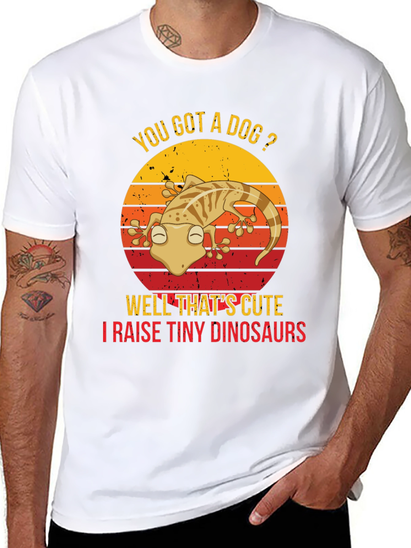 Black You Got a Dog? Gecko Lover T-Shirt view 8