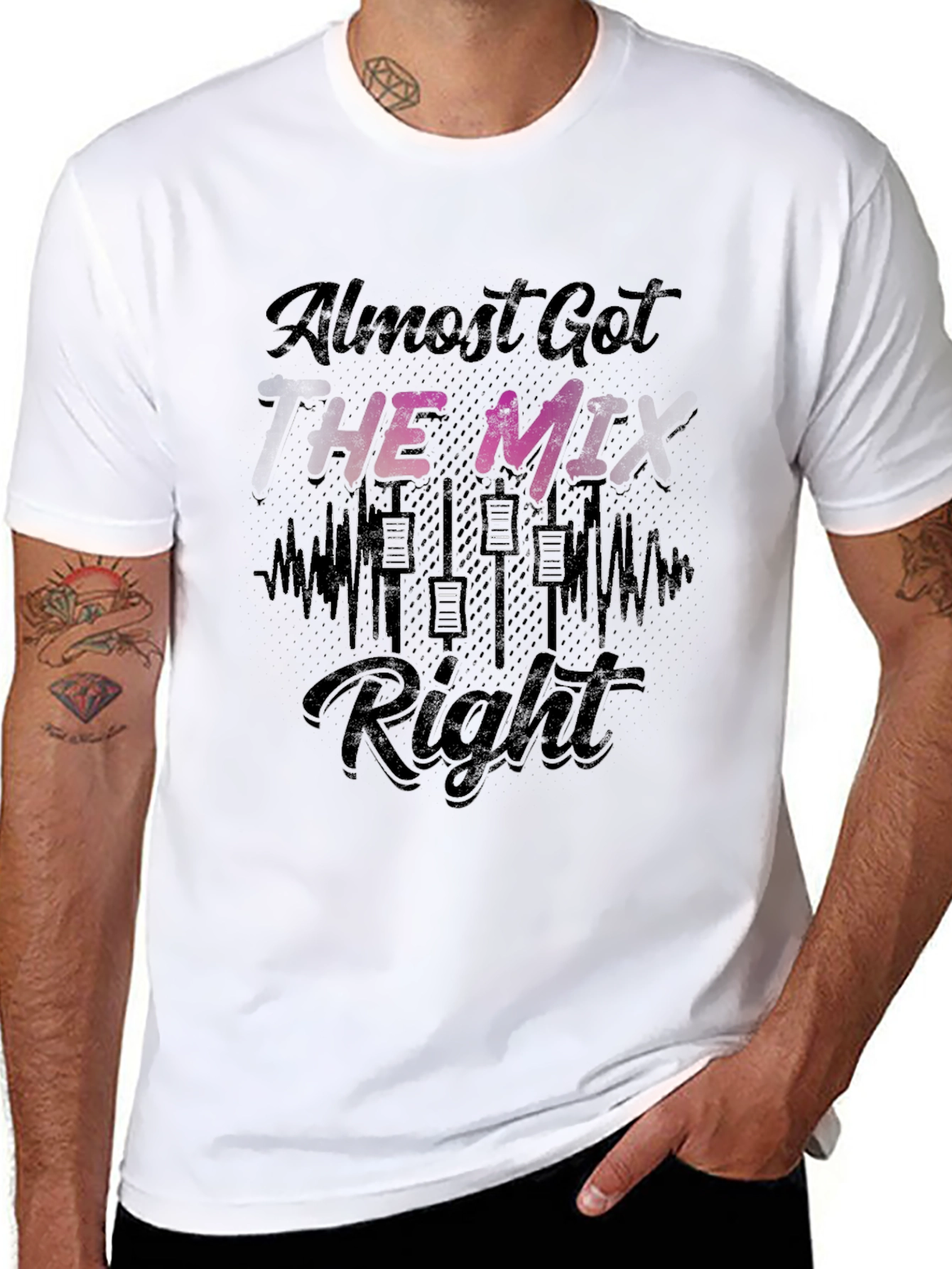Black Almost Got the Mix Right T-Shirt - Black view 8