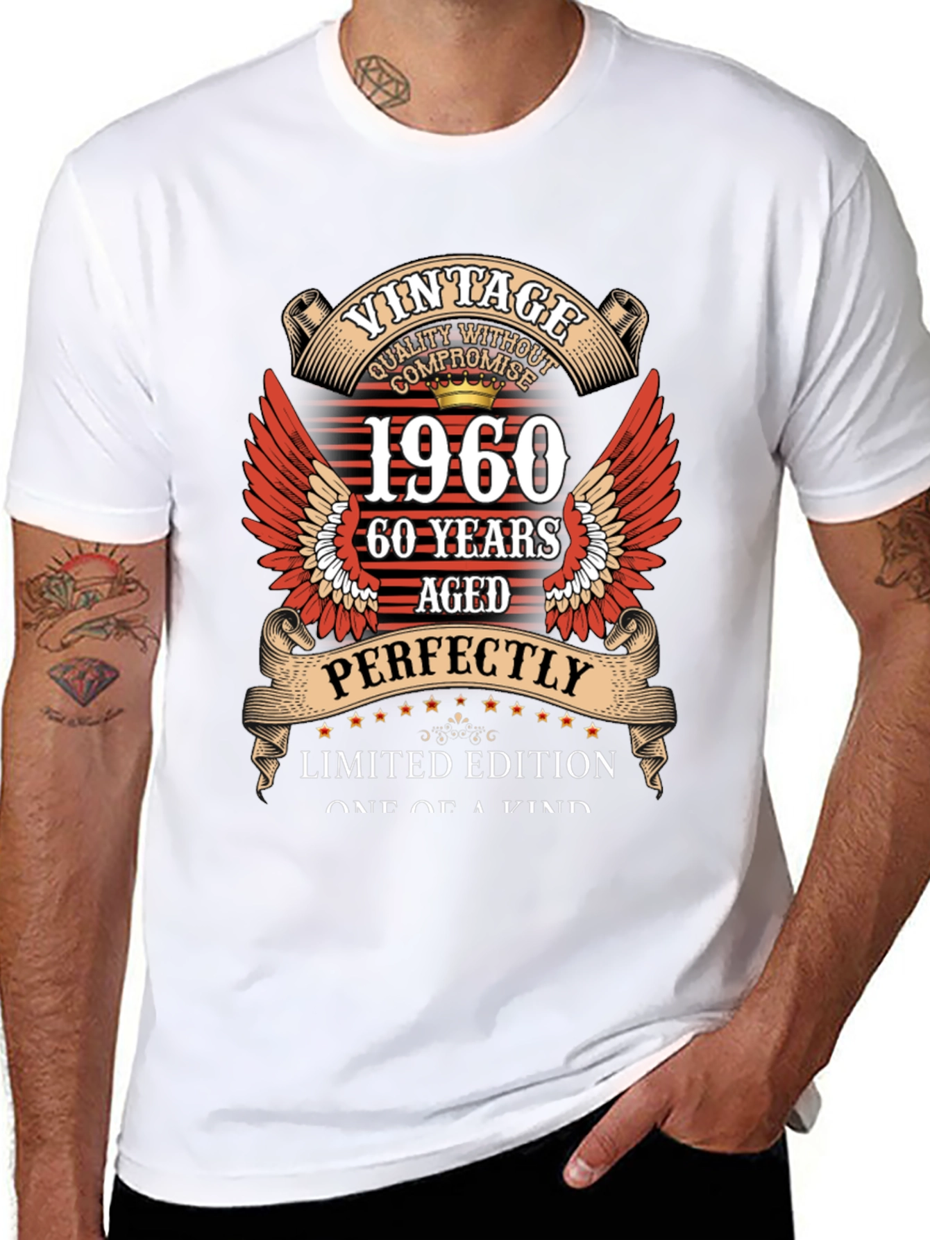 Black Vintage 1960 Limited Edition Graphic T-Shirt view 8