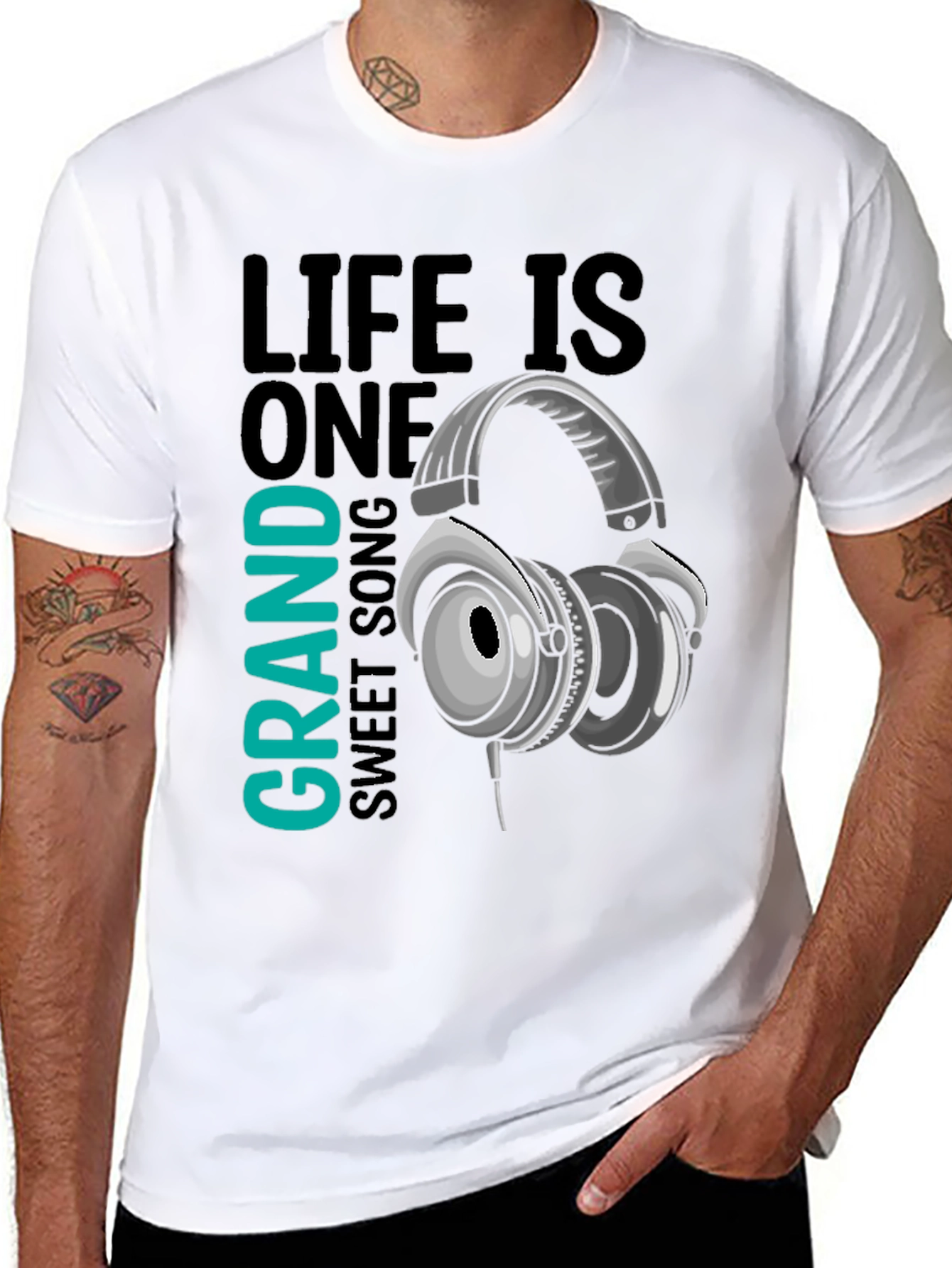 Black Life is One Grand Sweet Song Graphic Tee view 8