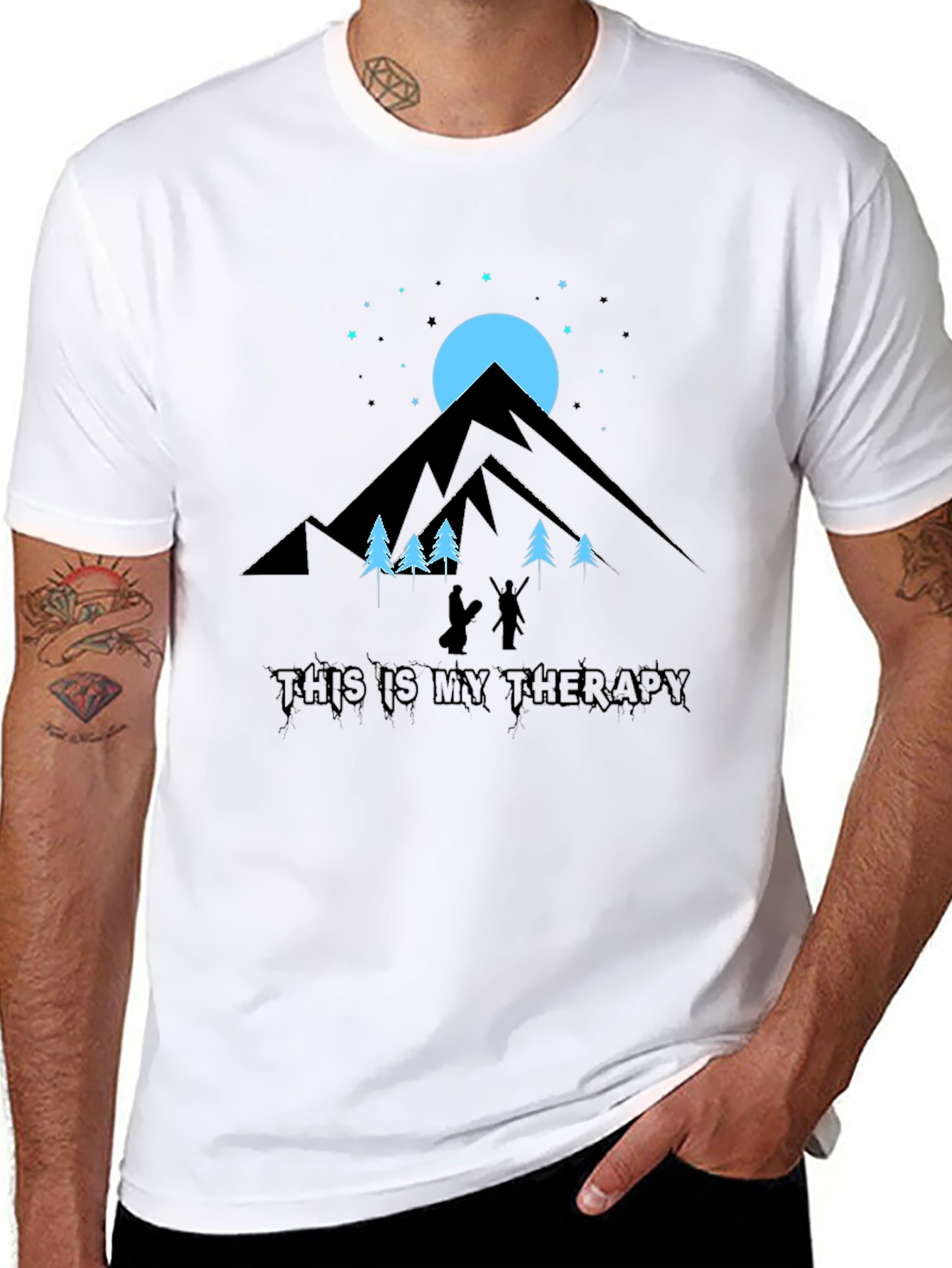 Black Mountain Therapy Black Graphic Tee view 8
