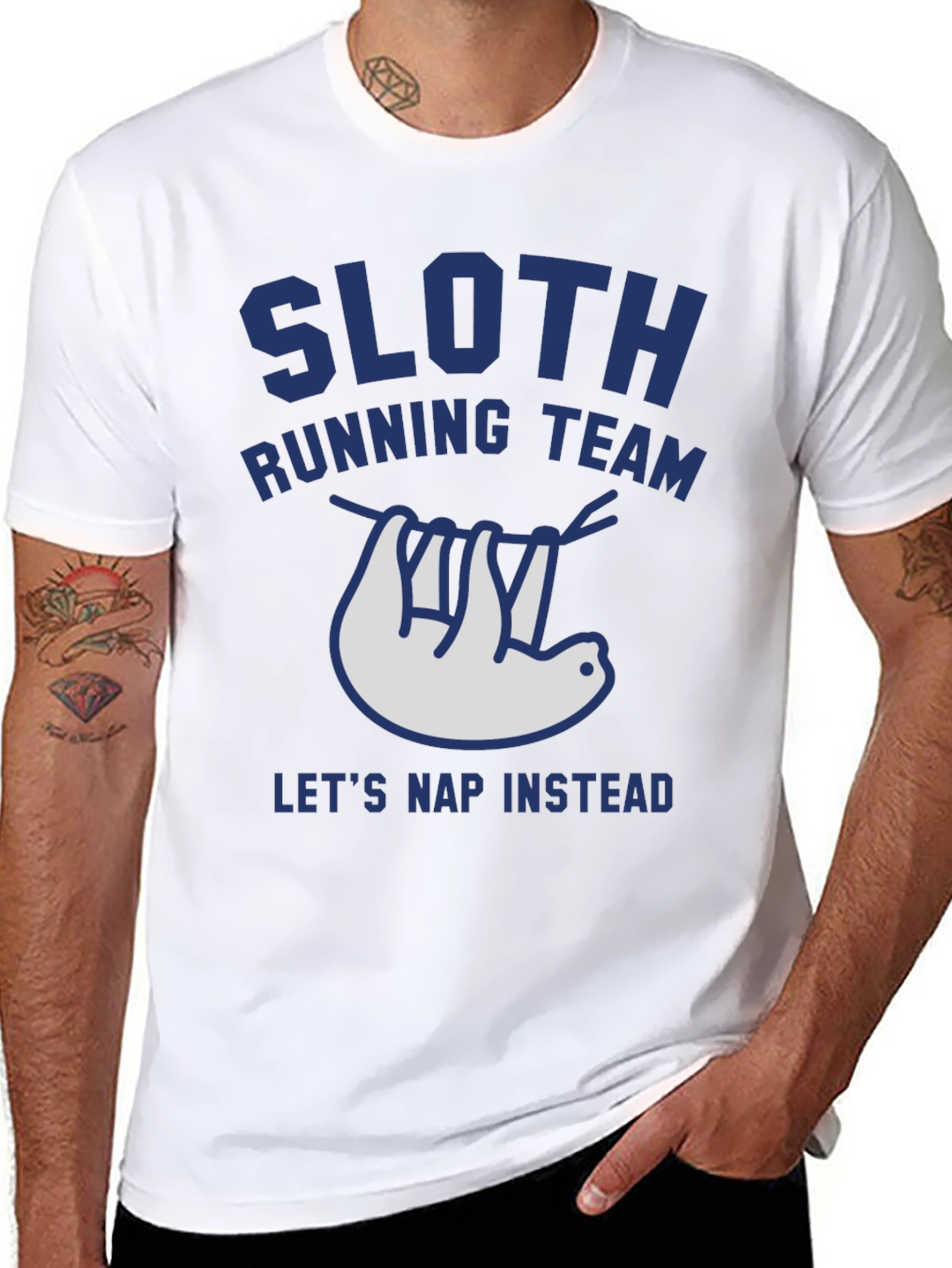 Black Sloth Running Team Tee - Let's Nap Instead view 8