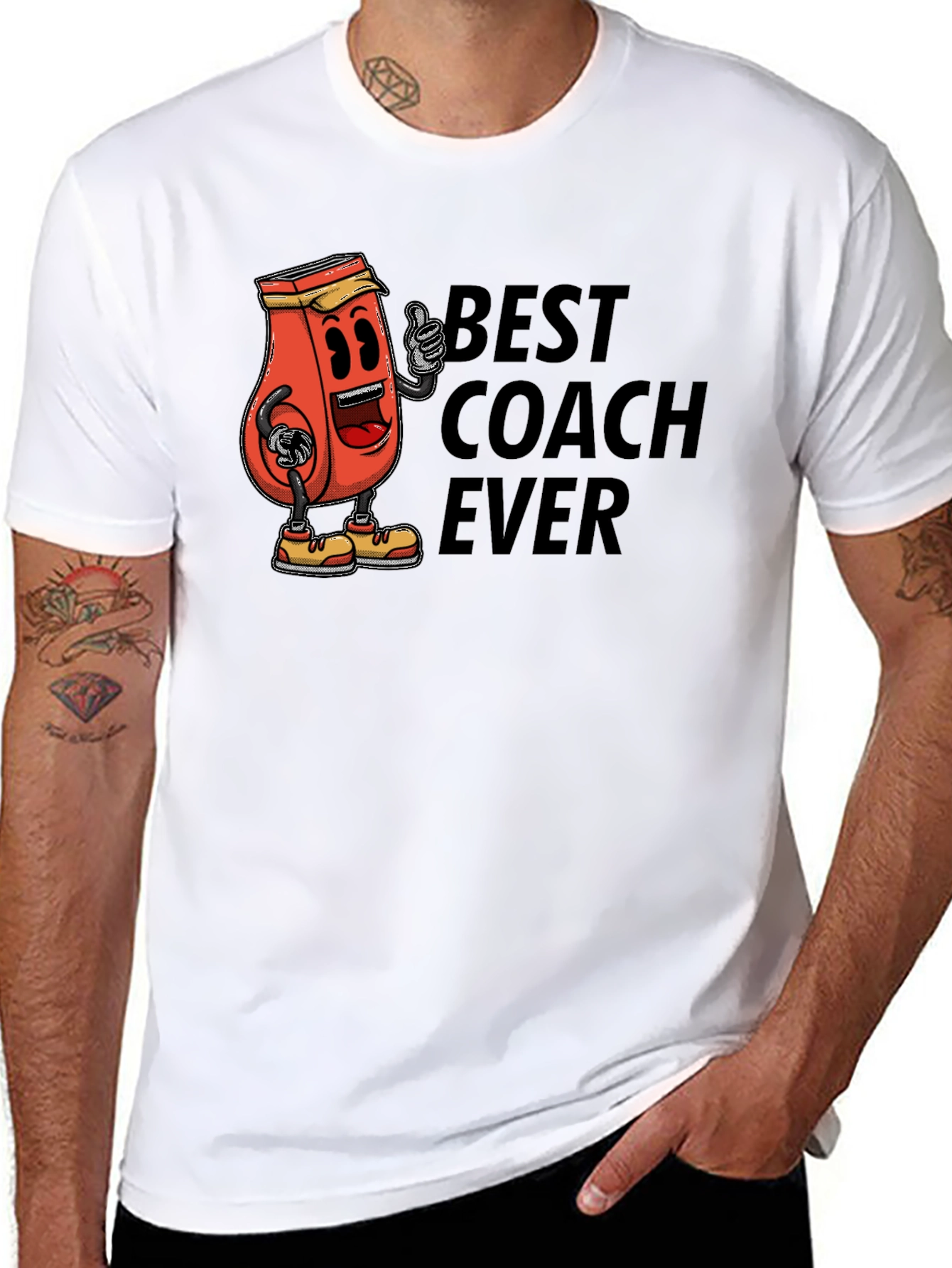Black Best Coach Ever T-Shirt view 8