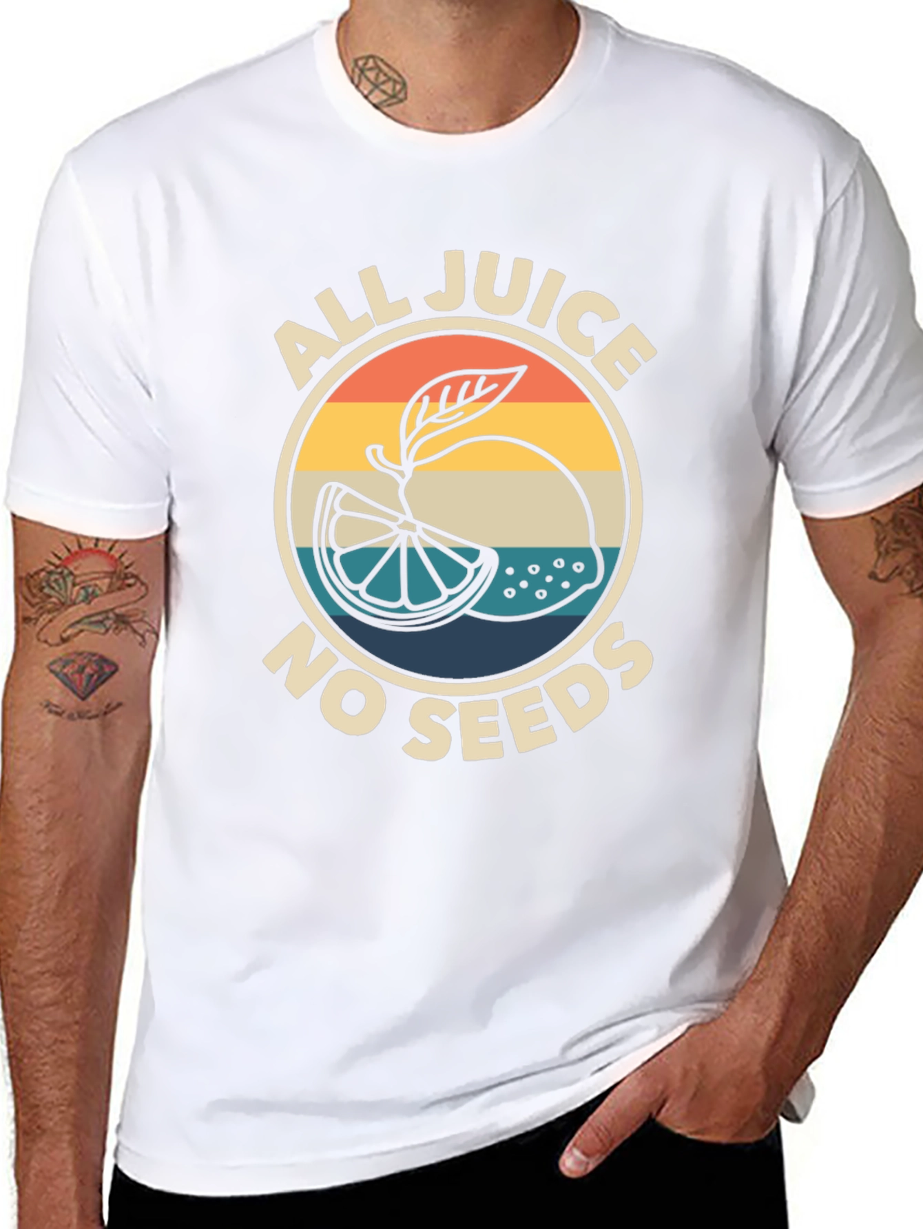 Black All Juice No Seeds Graphic Tee view 8