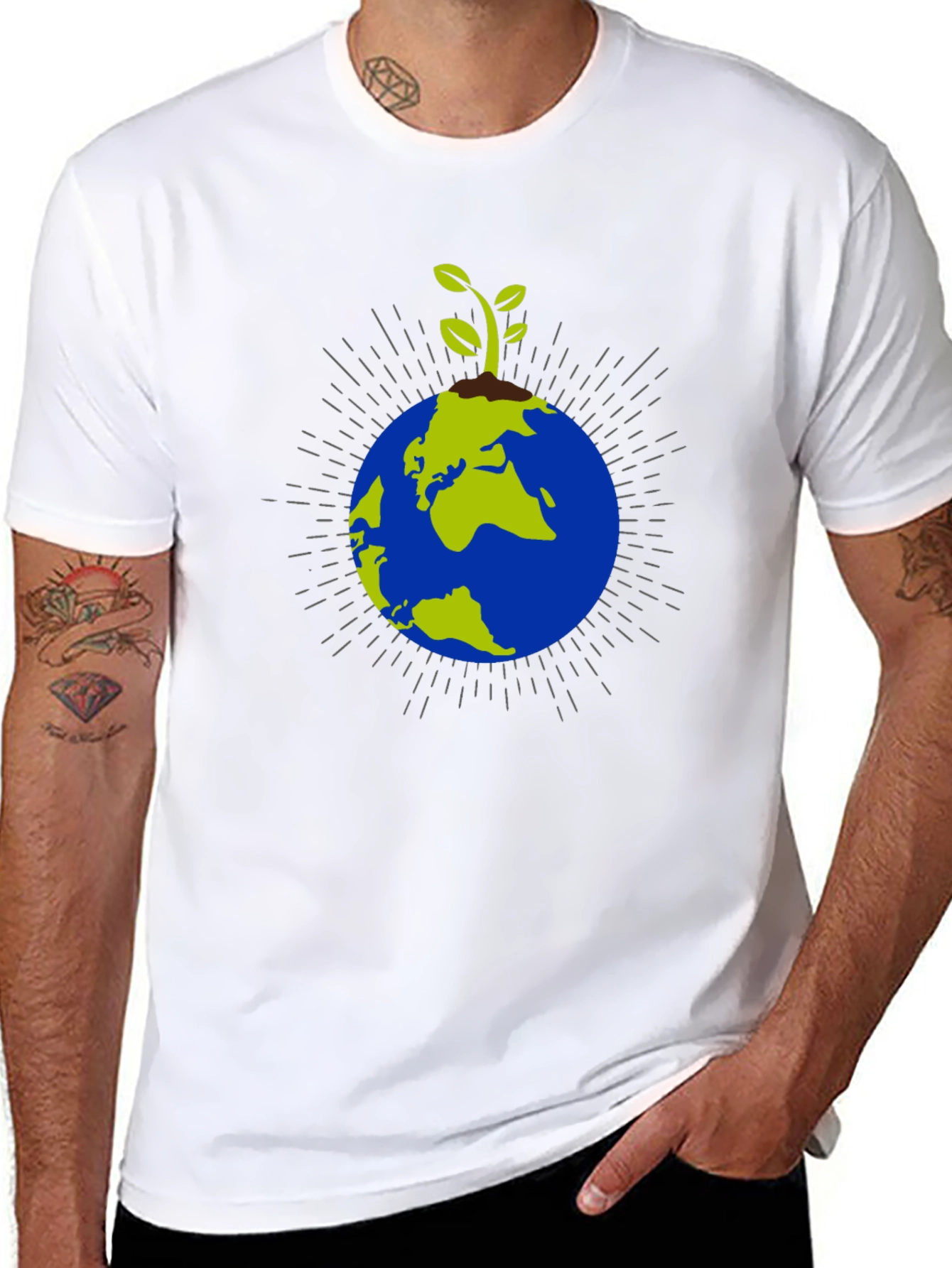 Black Earth Sprout Graphic Tee - Eco Friendly Fashion view 8
