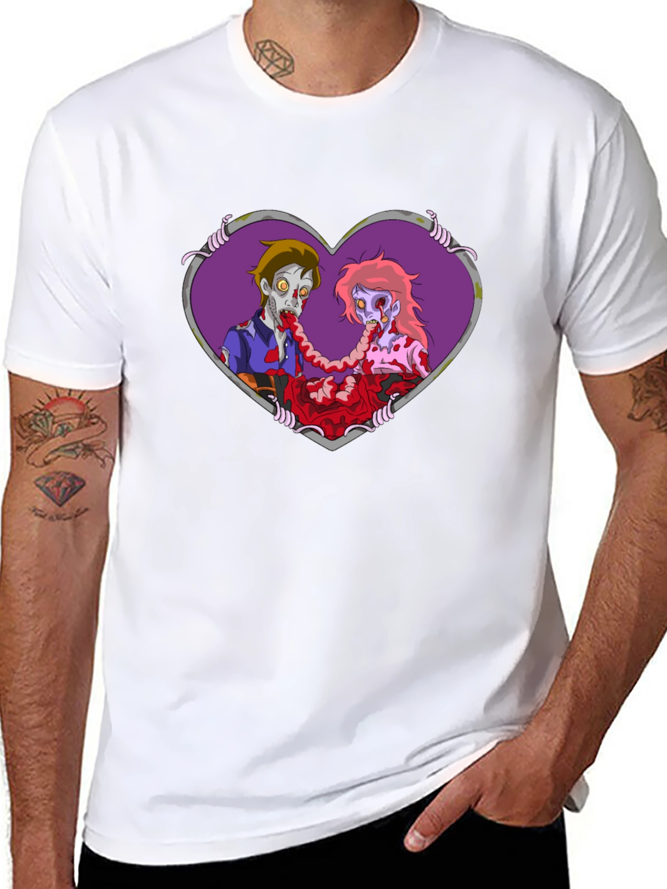 Black Zombie Love T-Shirt - Black Tee view 8