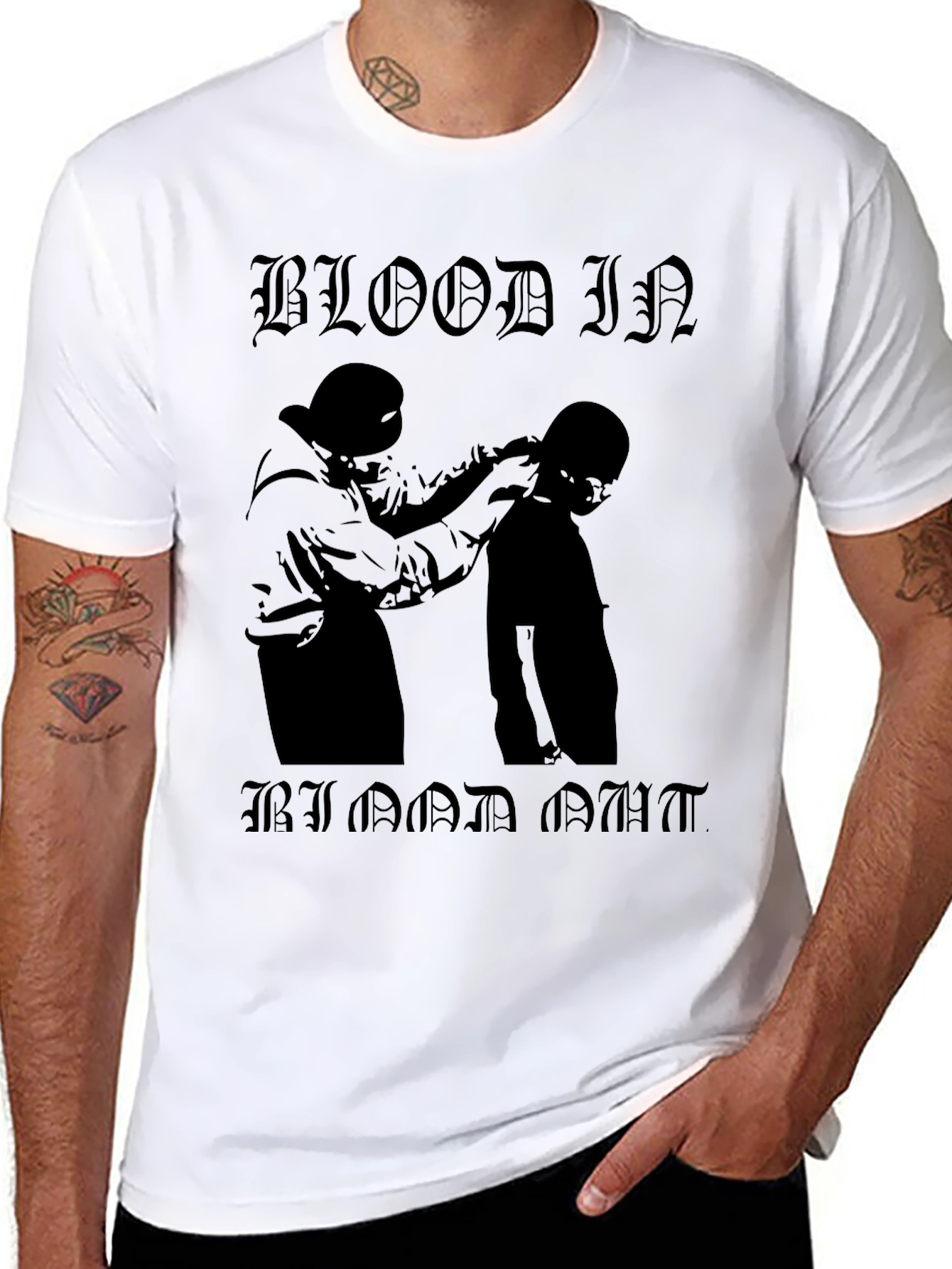 Black Blood In Blood Out Graphic Tee - Black view 8