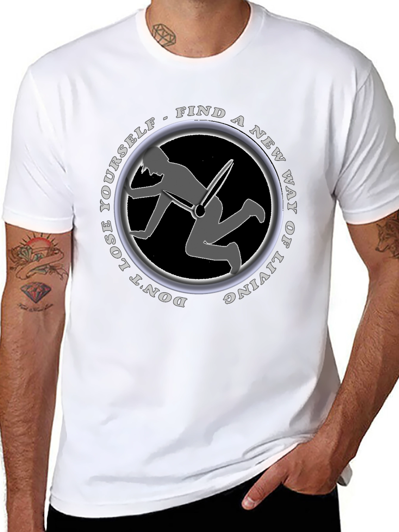 Black Find Yourself Black Graphic Tee view 8