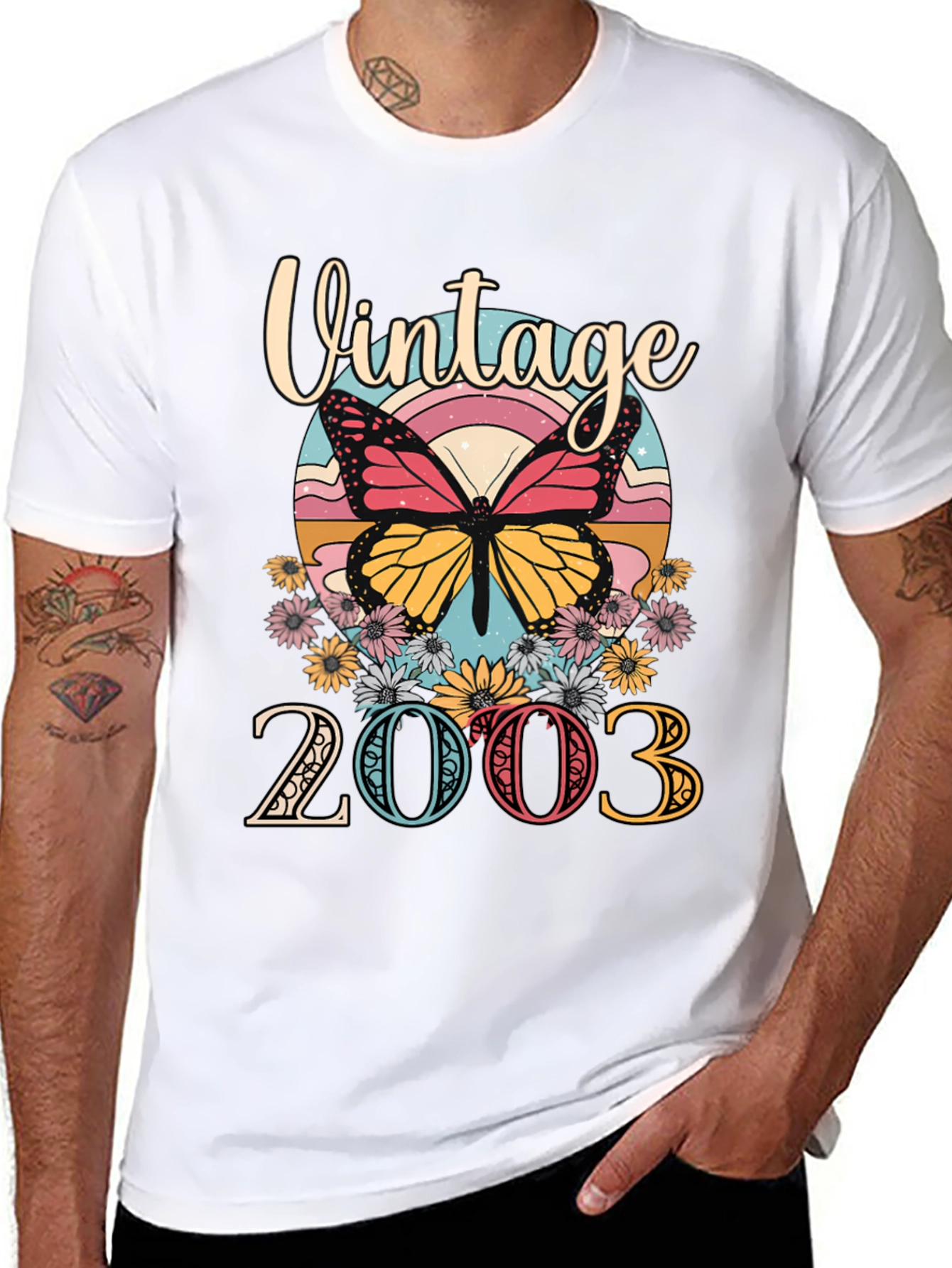 Black Vintage 2003 Butterfly Graphic Tee view 8