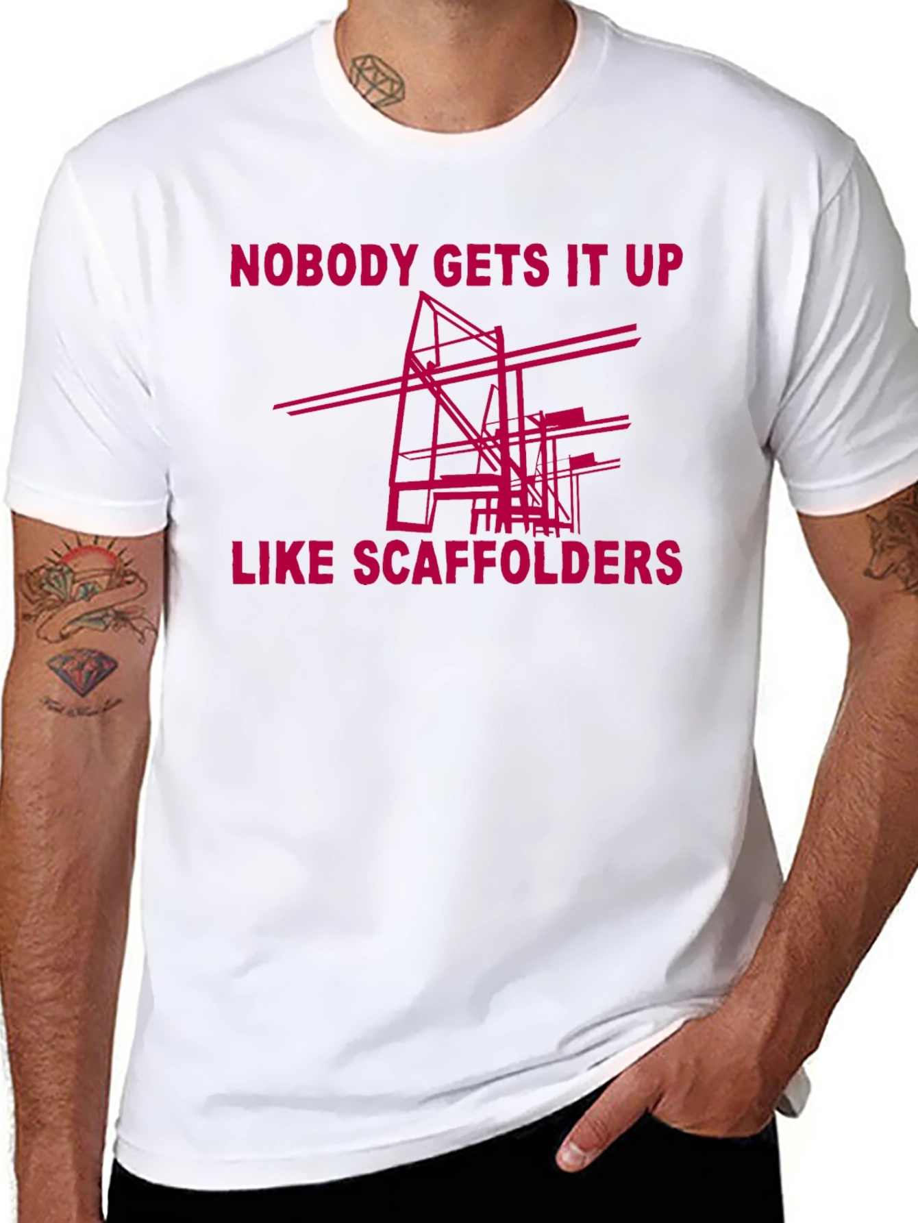 Black Scaffolders Tee: Nobody Gets It Up Like Us! view 8